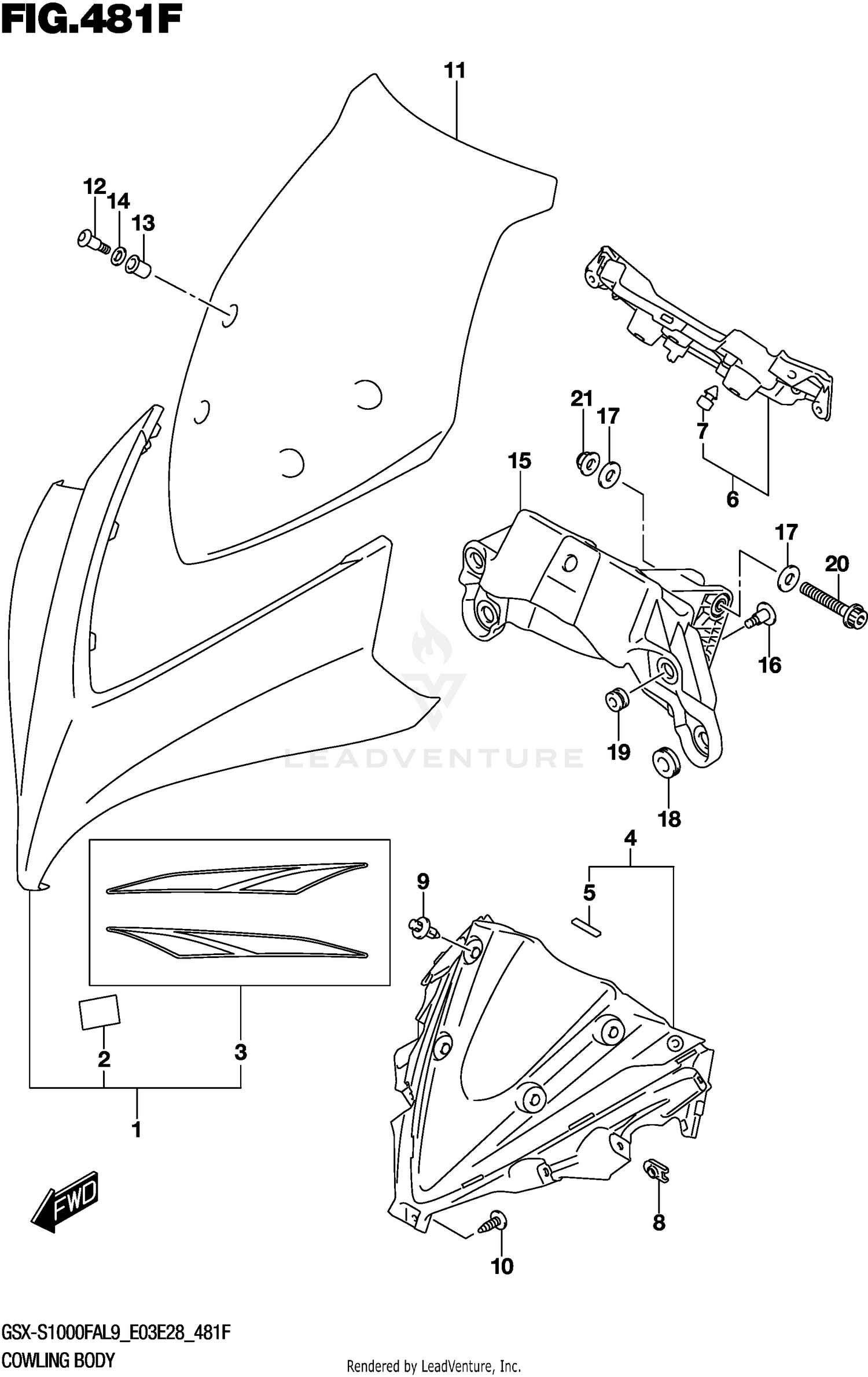 COWLING BODY (GSX-S1000FYAL9 E33)