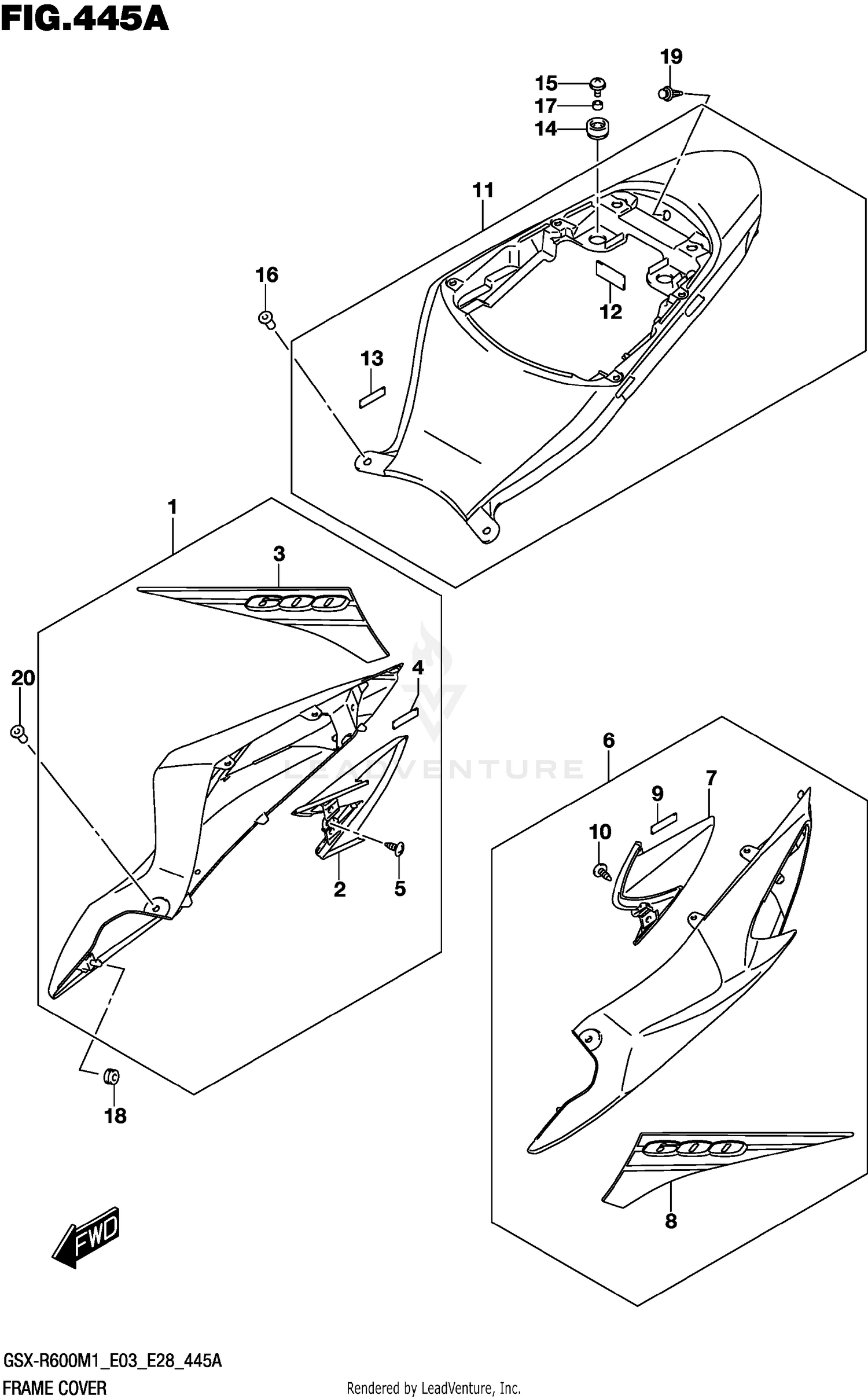 FRAME COVER (GSX-R600)