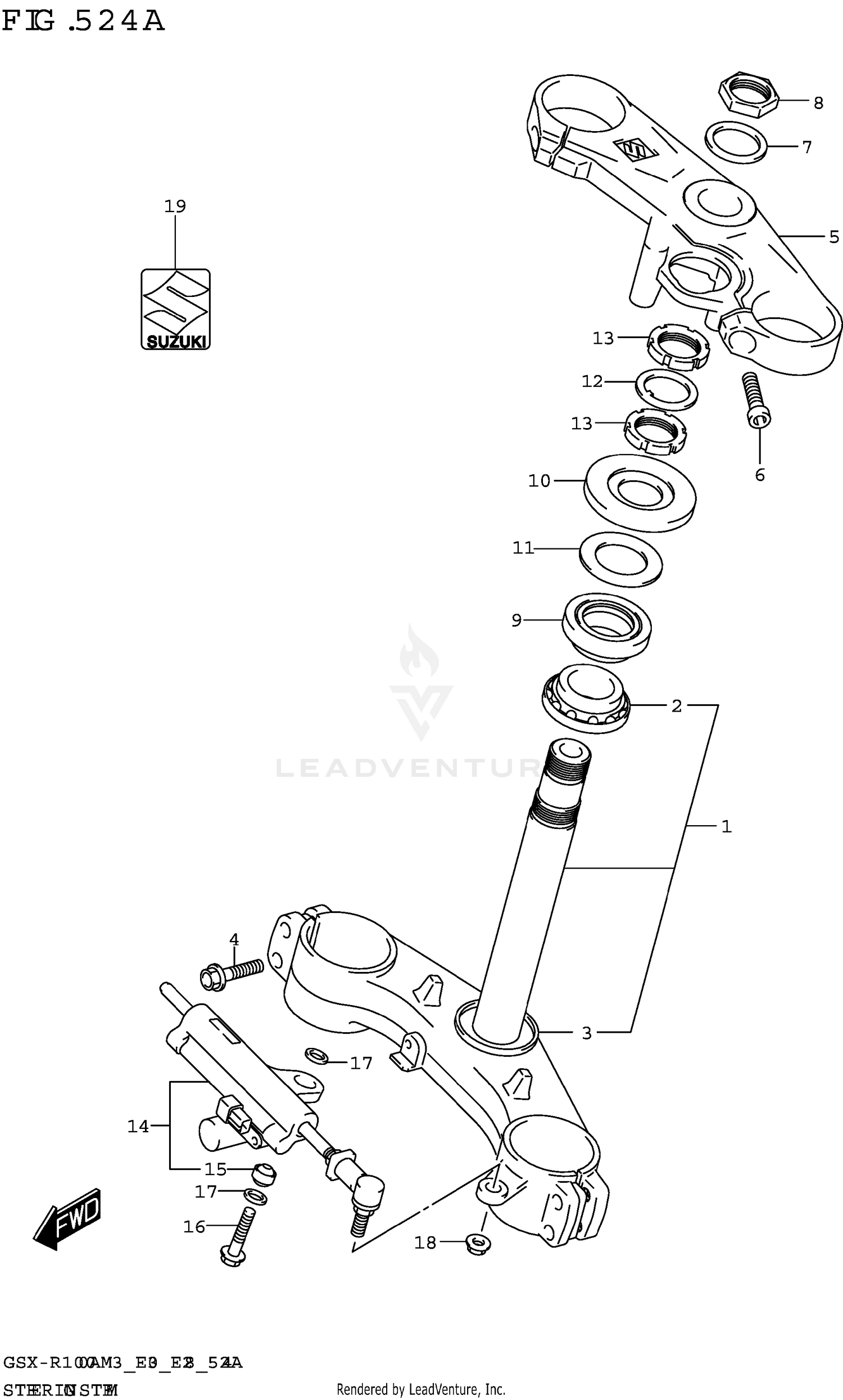 STEERING STEM (GSX-R1000A)
