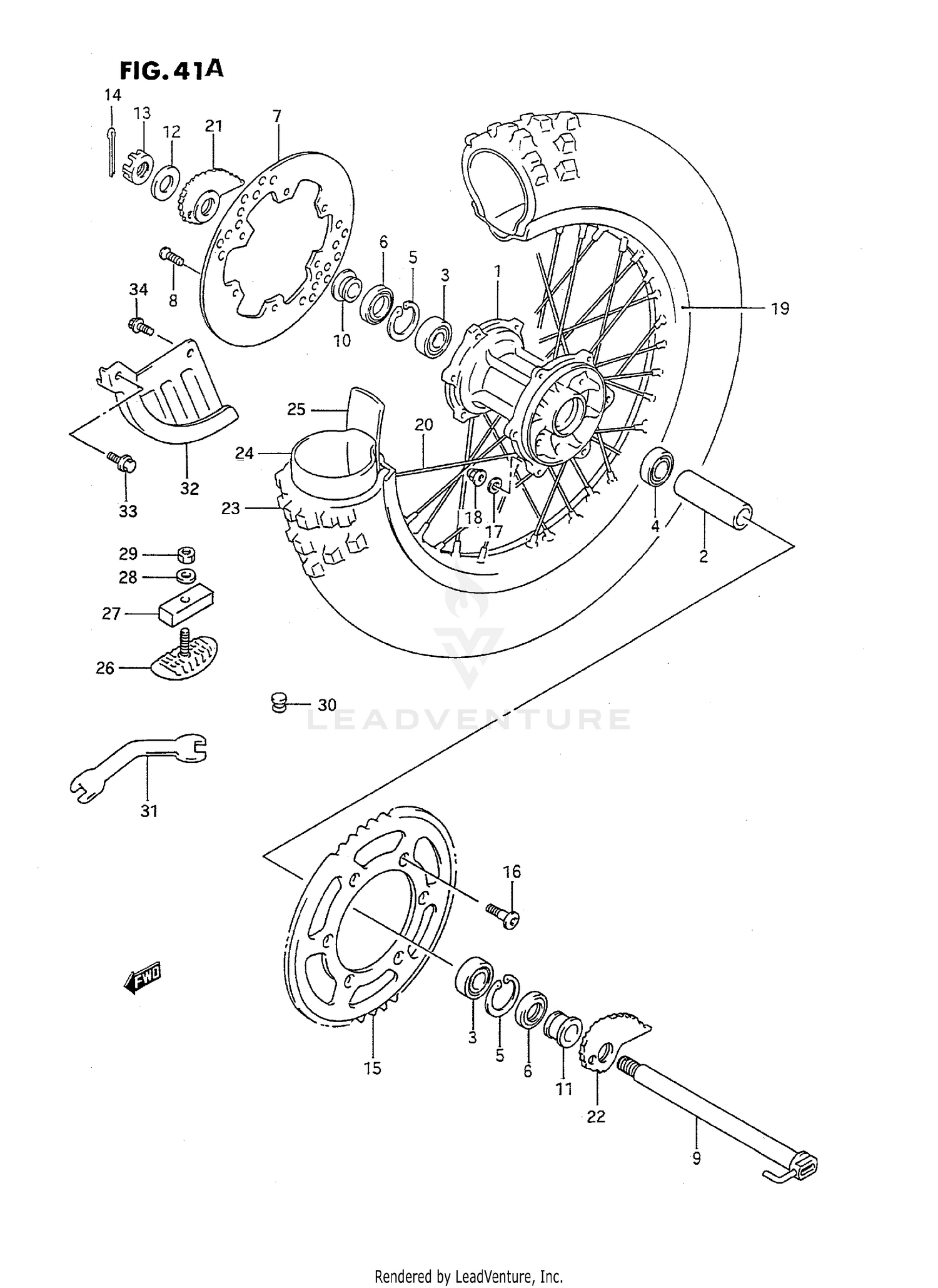 REAR WHEEL (MODEL N/P/R/S/T)