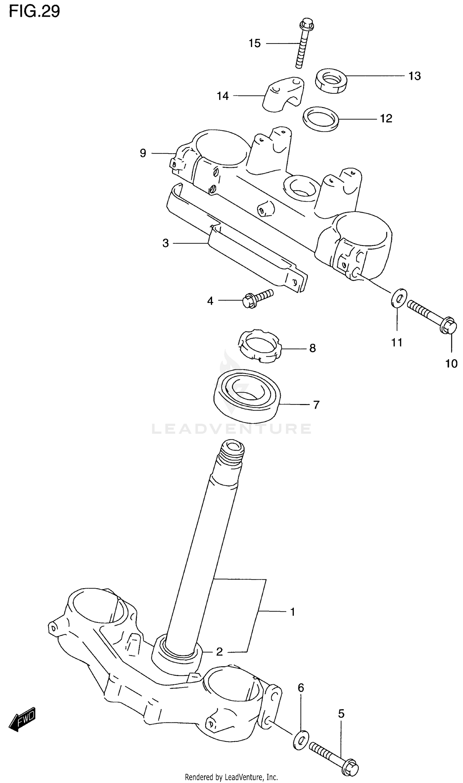 STEERING STEM (MODEL T/V/W)