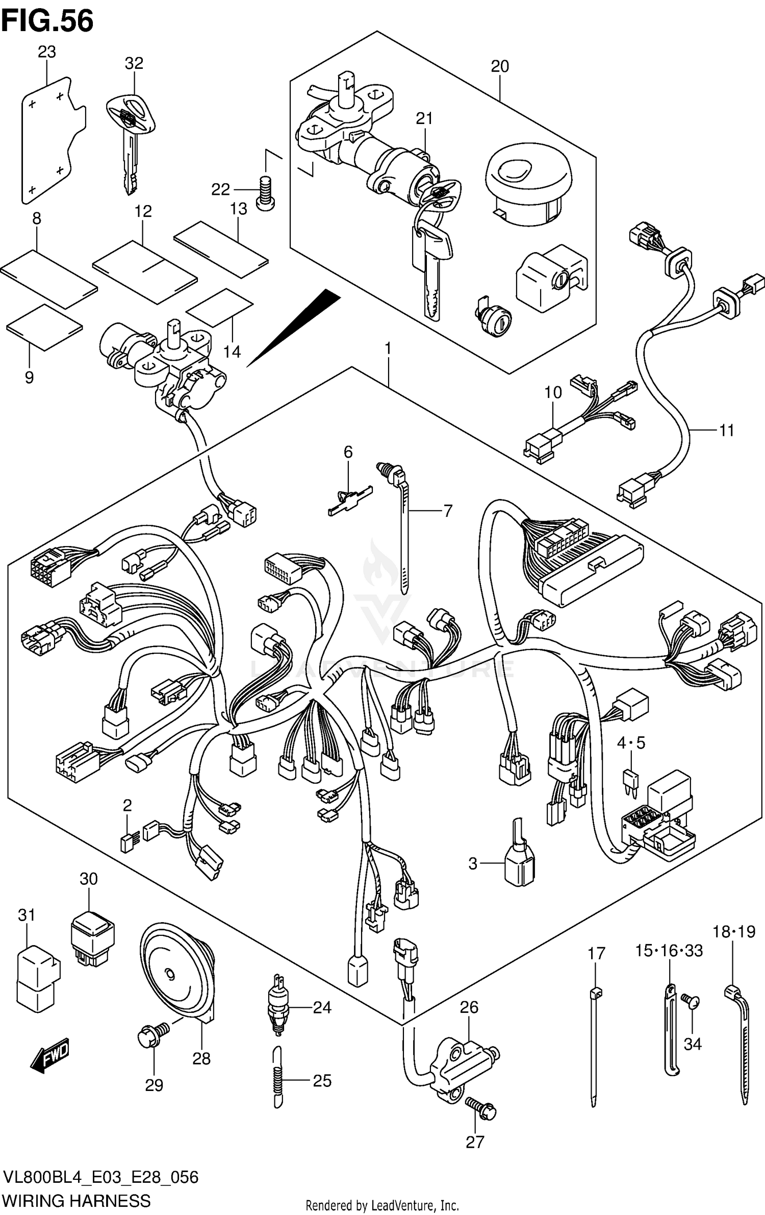 WIRING HARNESS (VL800BL4 E28)