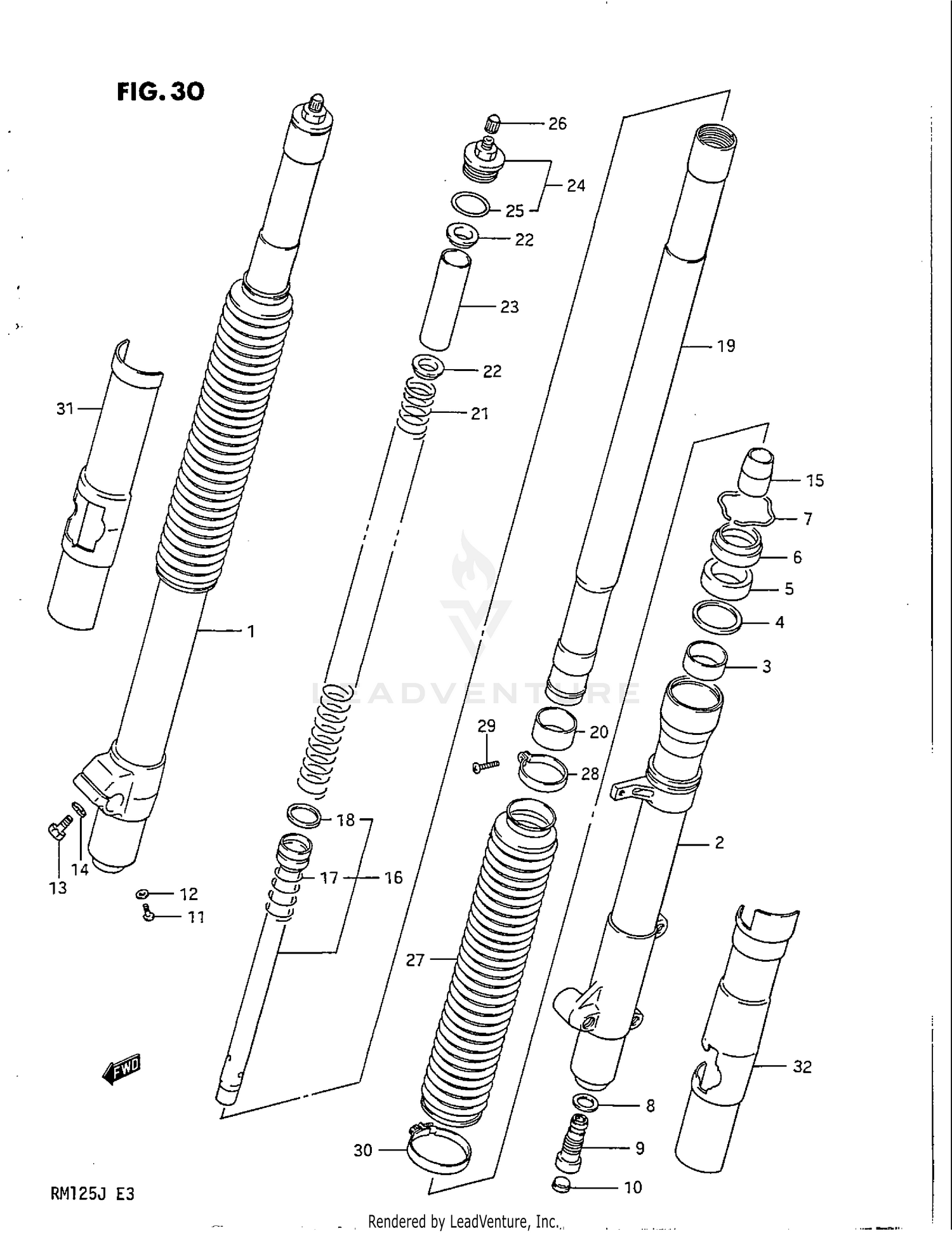 FRONT FORK (MODEL G)
