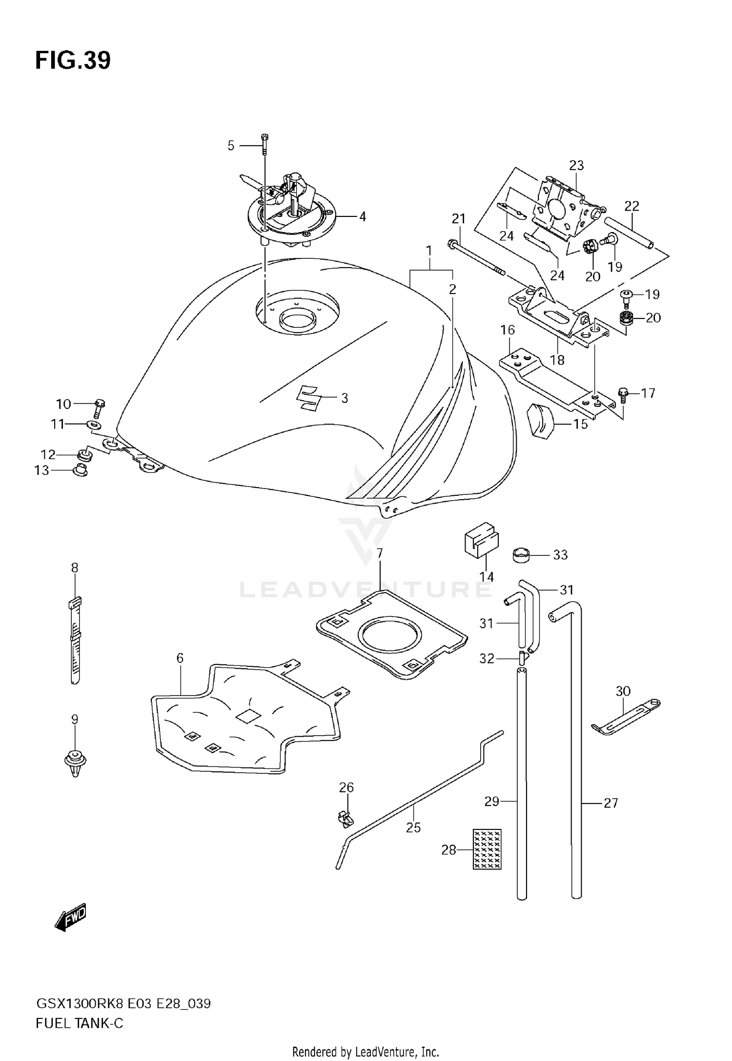 FUEL TANK (MODEL K8)