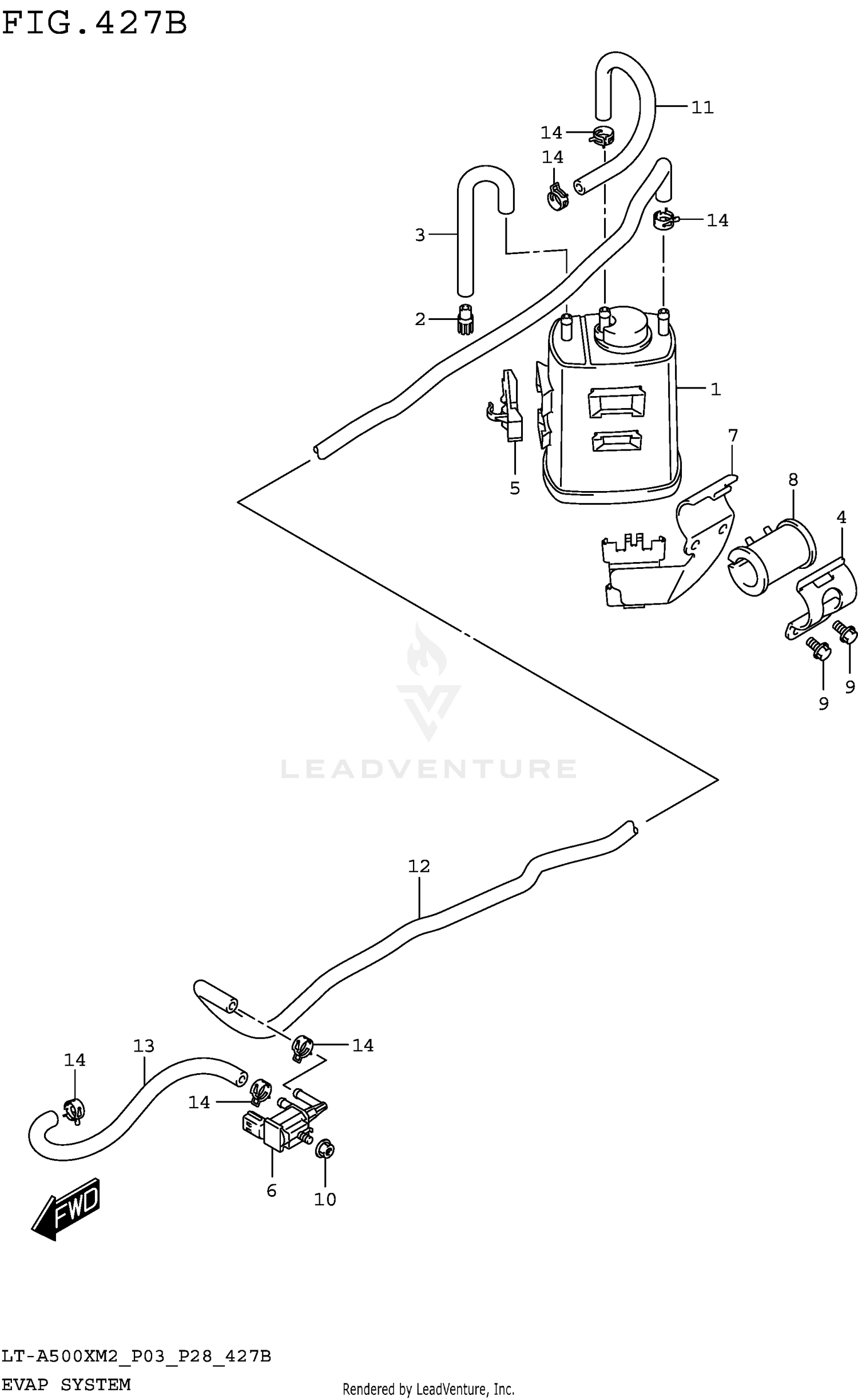 EVAP SYSTEM (LT-A500XPM2 P33)