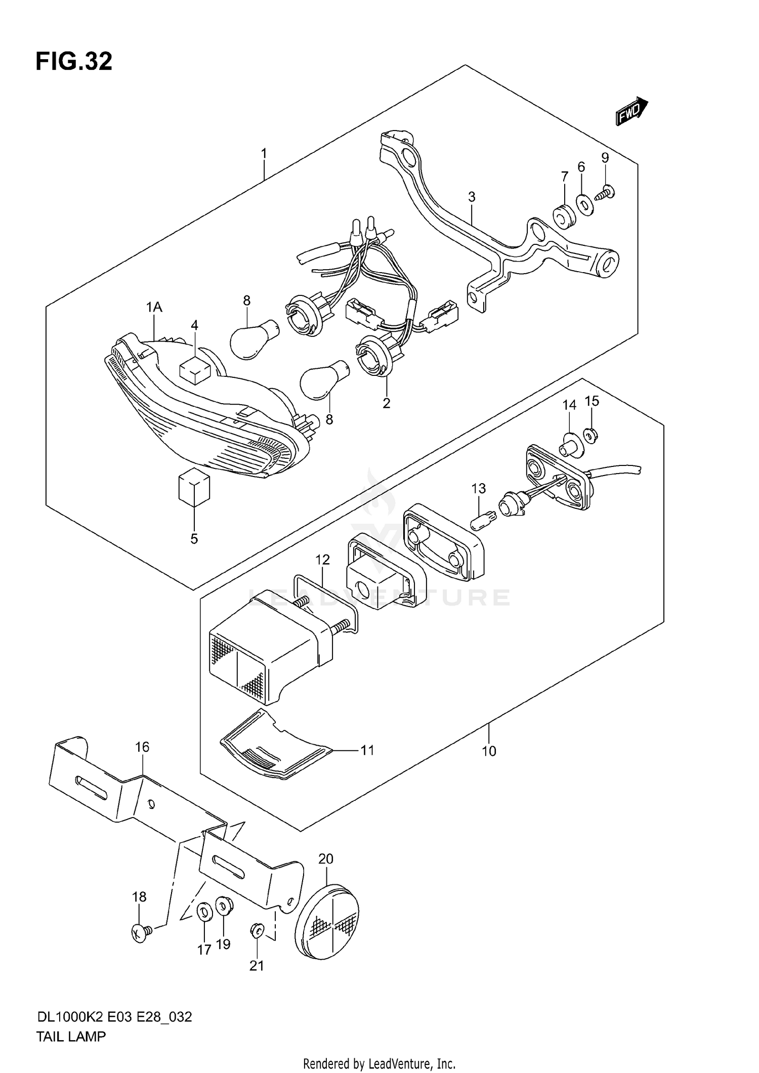 TAIL LAMP (MODEL K2/K3)