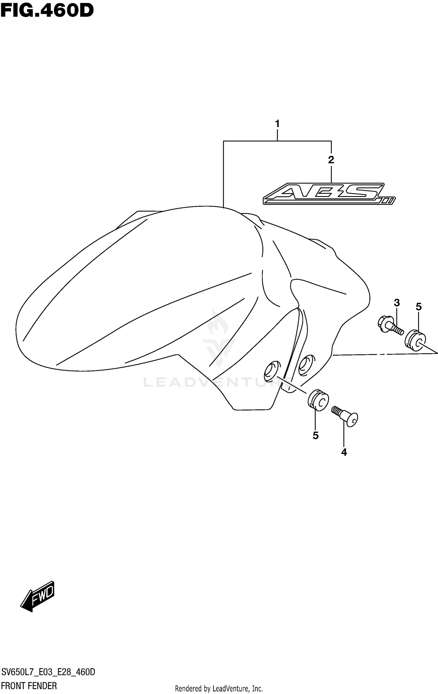 FRONT FENDER (SV650AL7 E33)