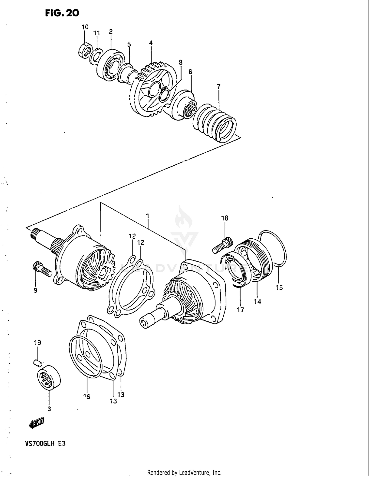 SECONDARY DRIVE GEAR (MODEL G)