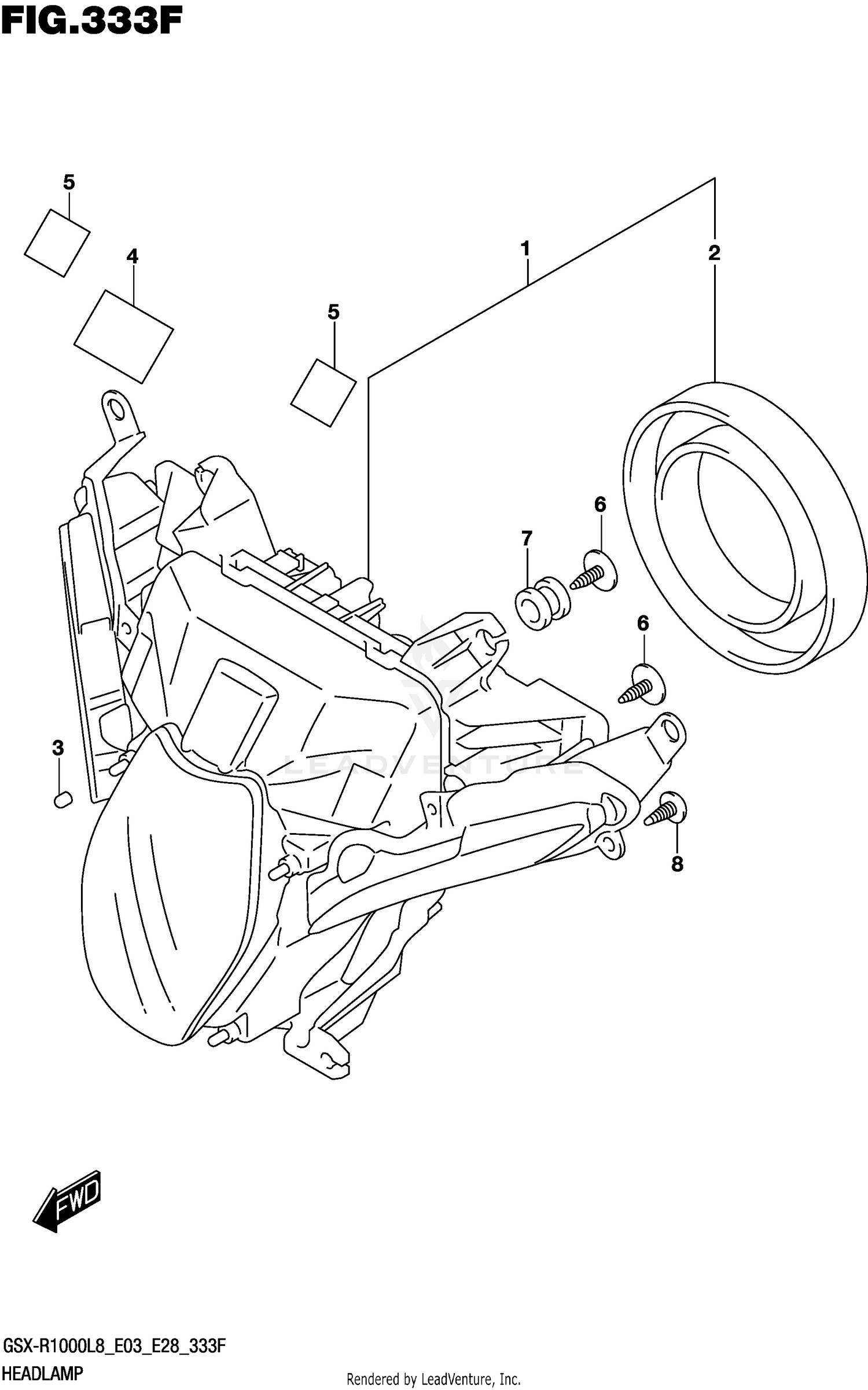 HEADLAMP (GSX-R1000RZL8 E03)