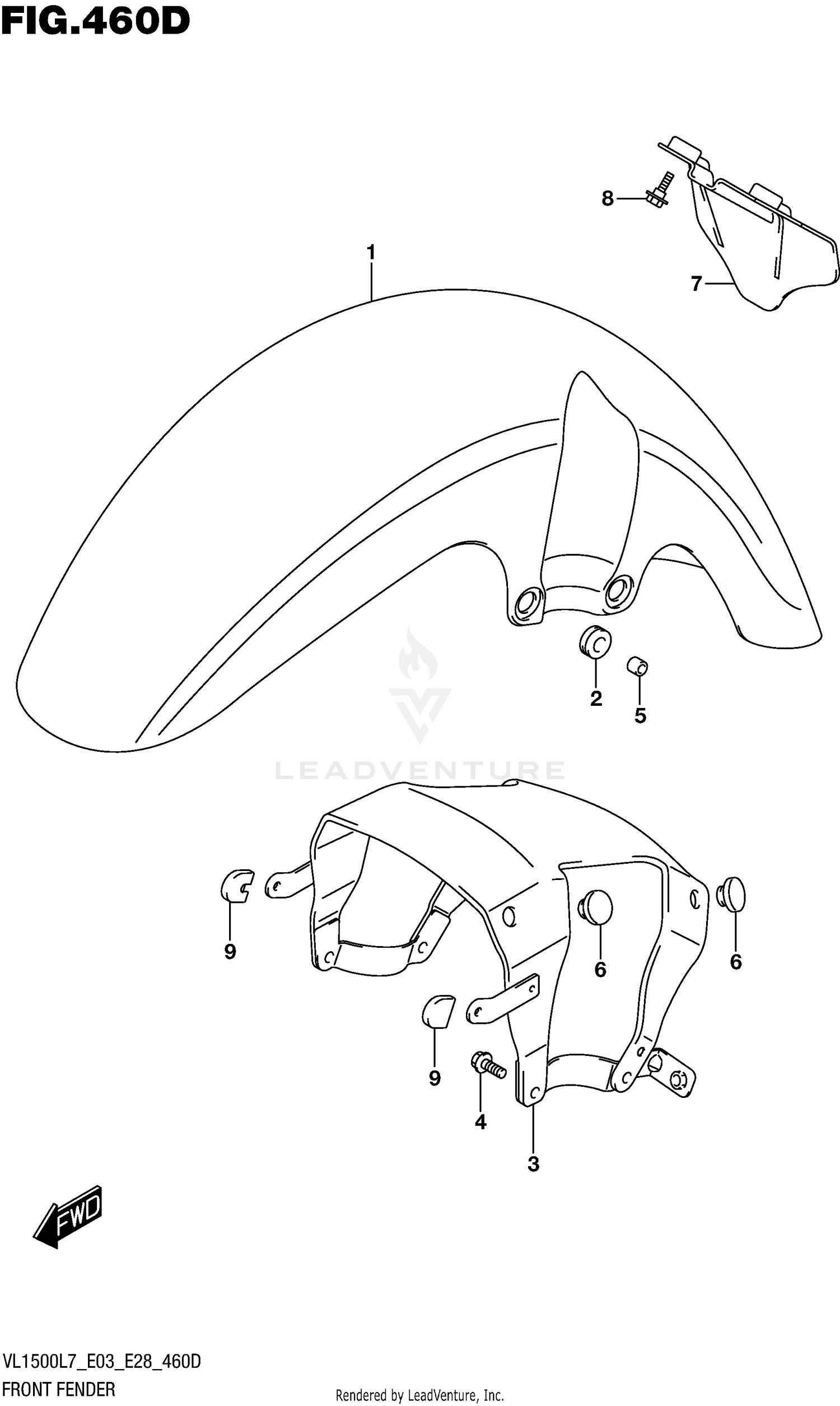 FRONT FENDER (VL1500BTL7 E28)