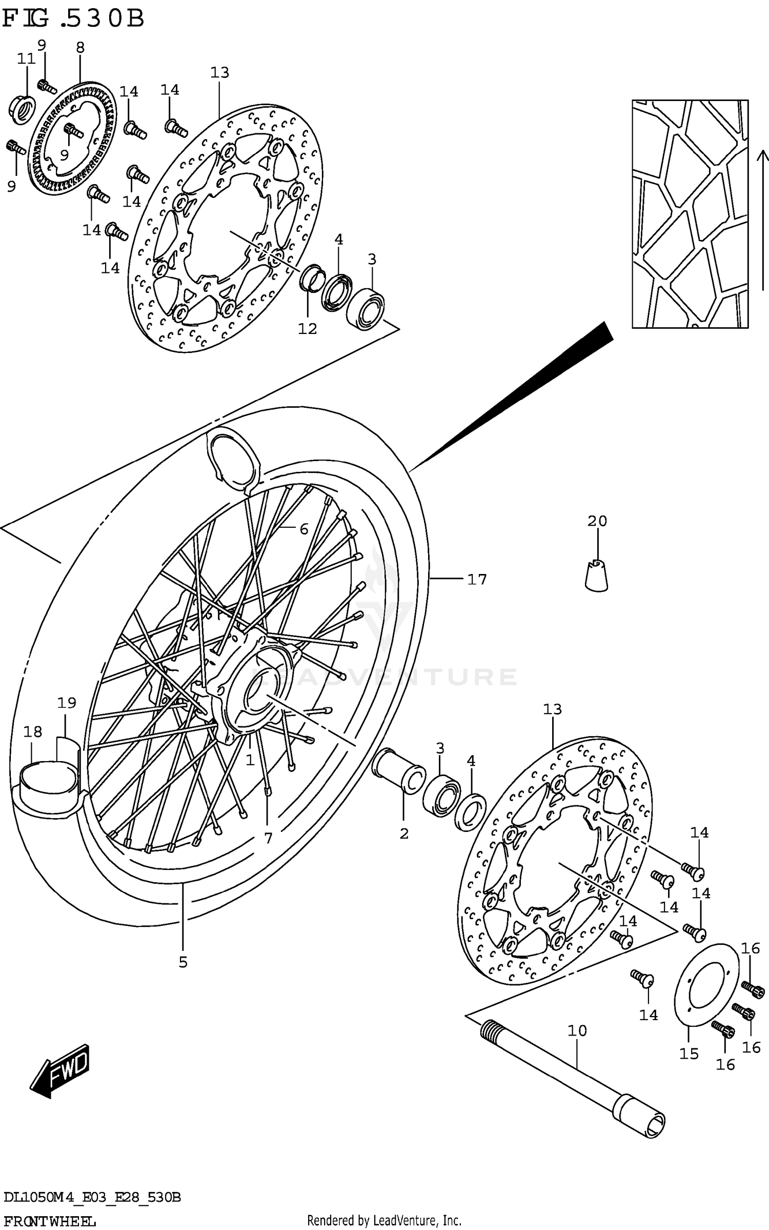 FRONT WHEEL (DL1050RJ)