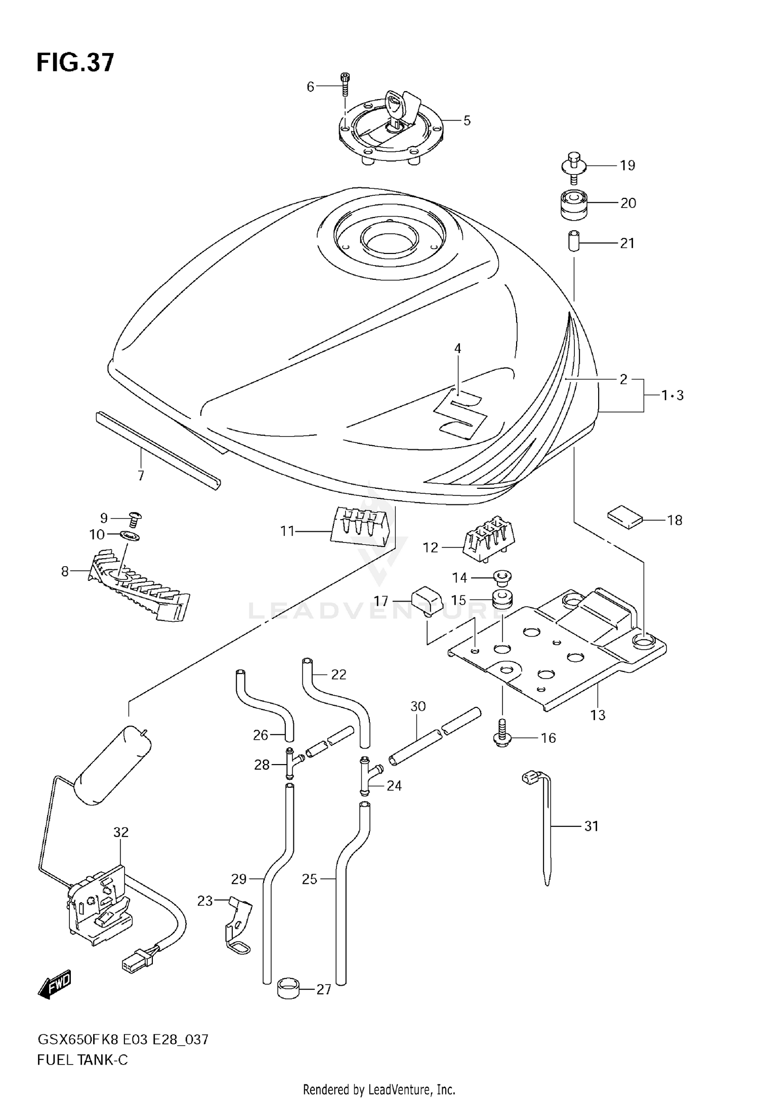 FUEL TANK (MODEL K8)