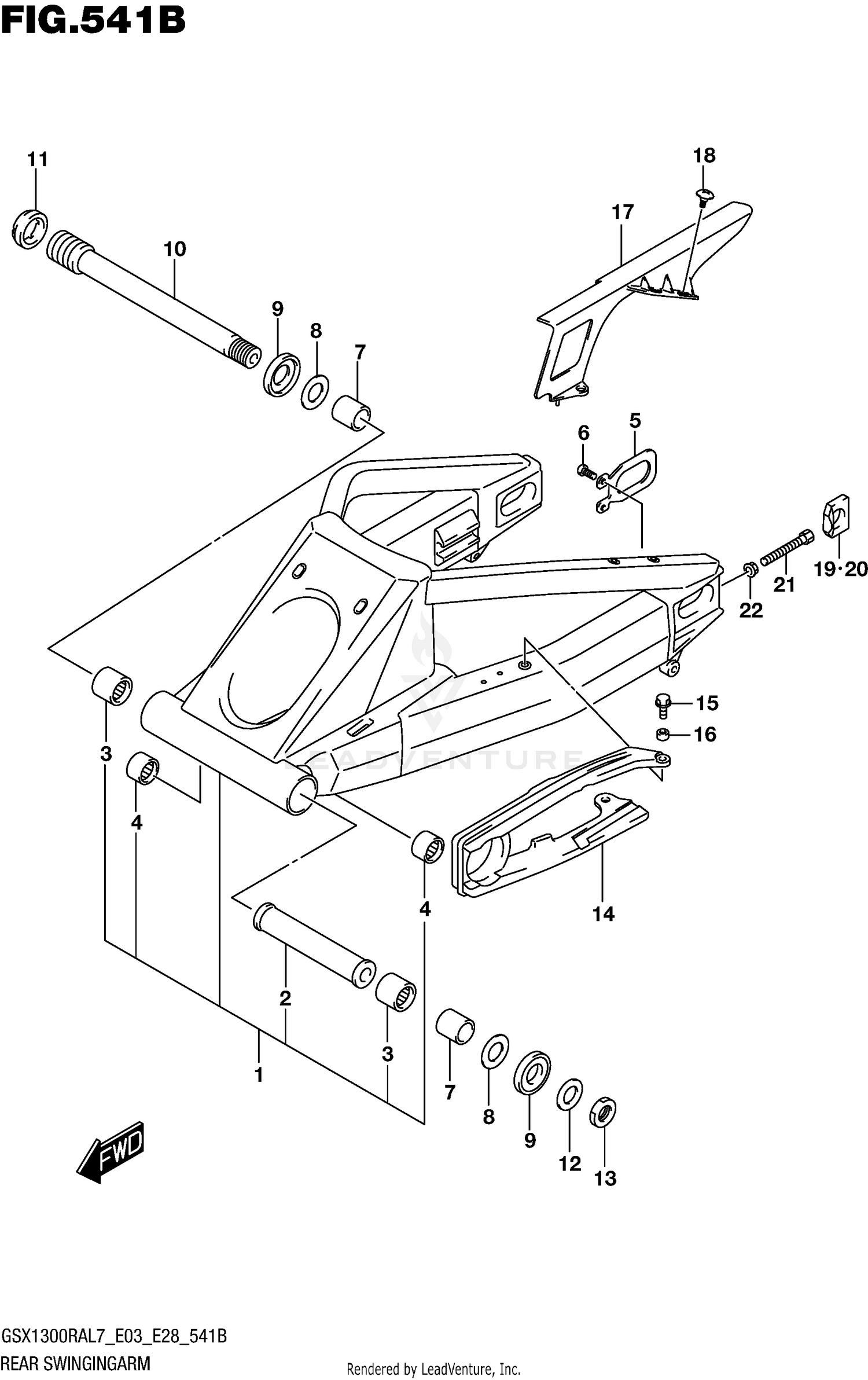 REAR SWINGINGARM (GSX1300RAL7 E28)