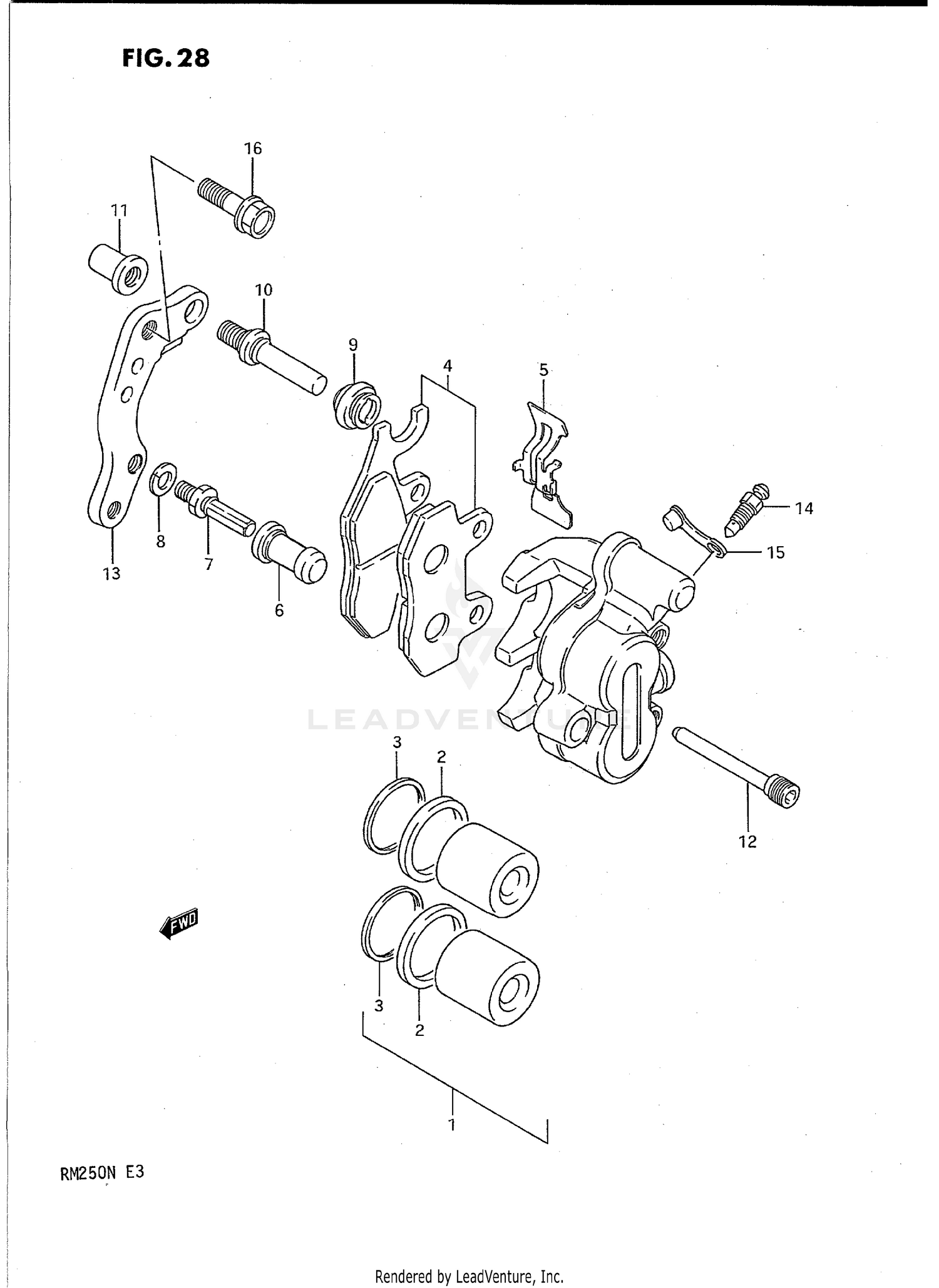 FRONT CALIPER (MODEL K/L)