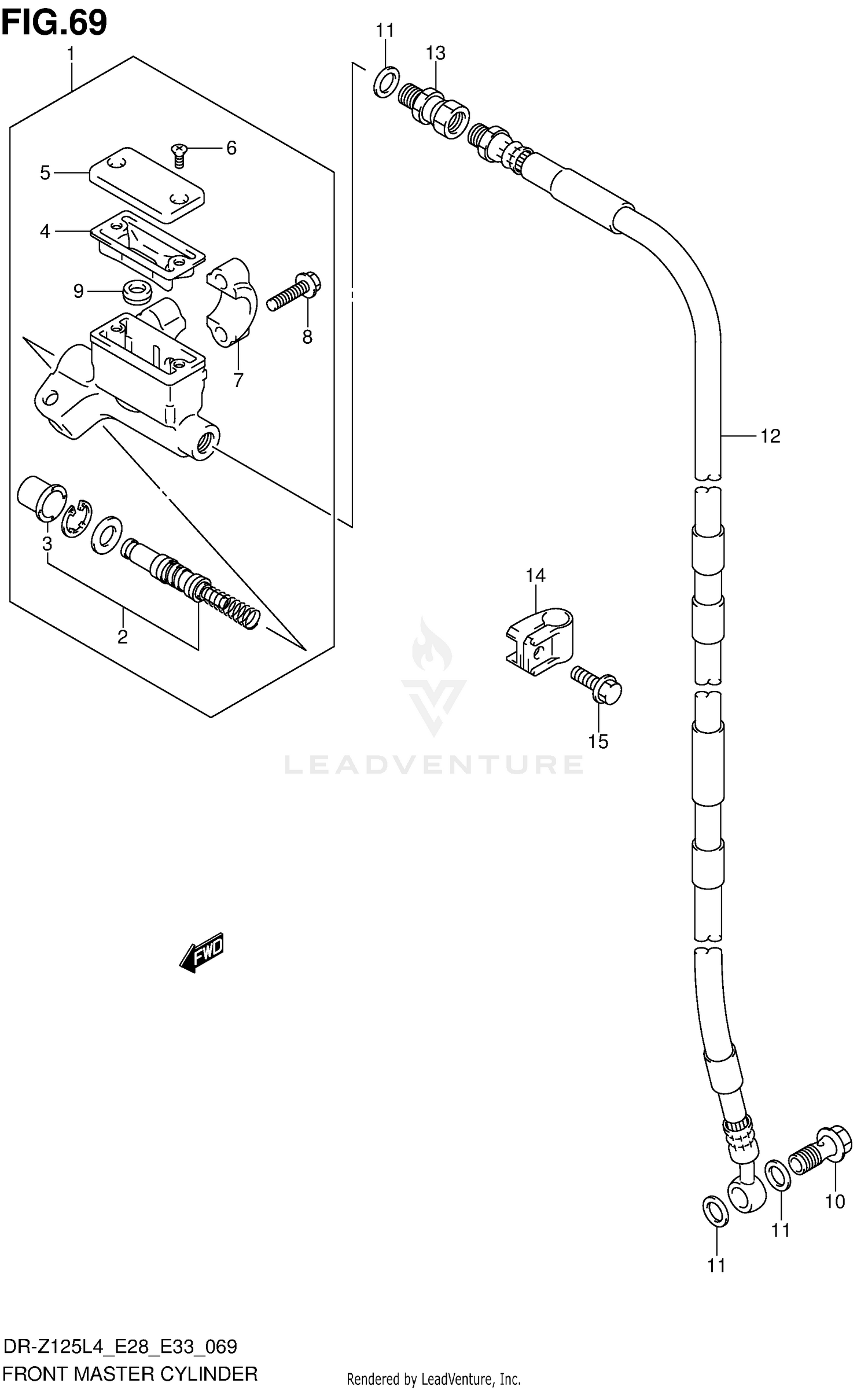 FRONT MASTER CYLINDER (DR-Z125LL4 E33)