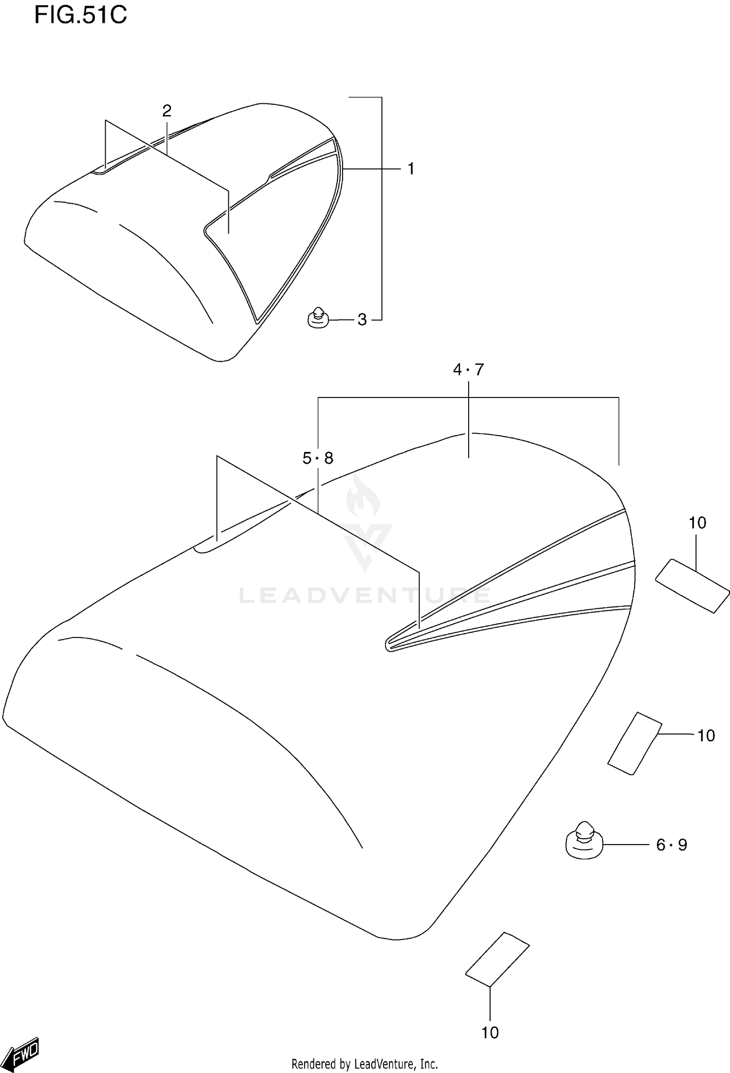 SEAT TAIL BOX (MODEL Y)