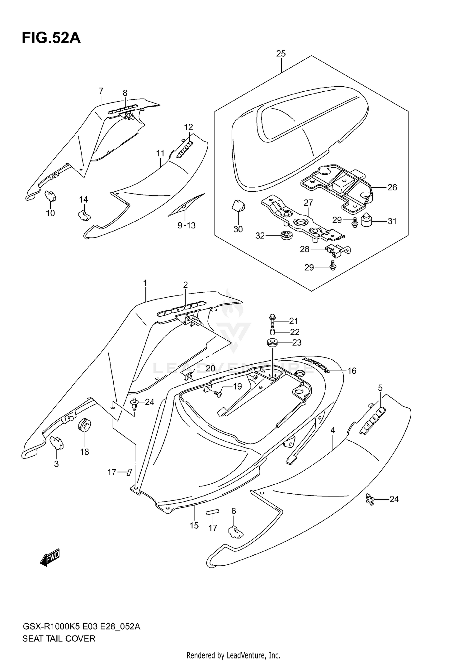 SEAT TAIL COVER (MODEL K6)