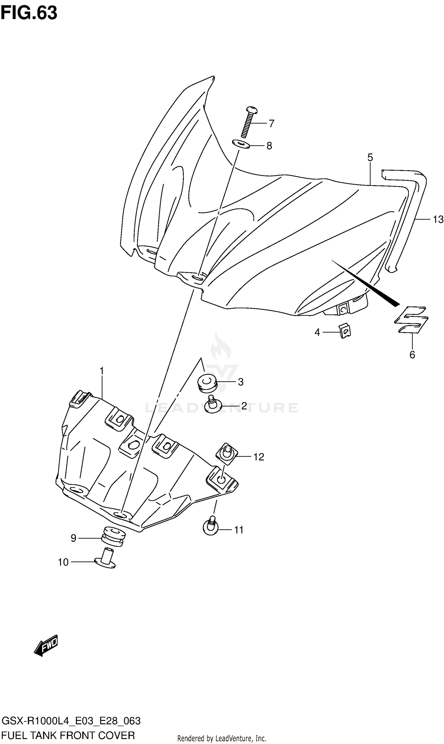 FUEL TANK FRONT COVER