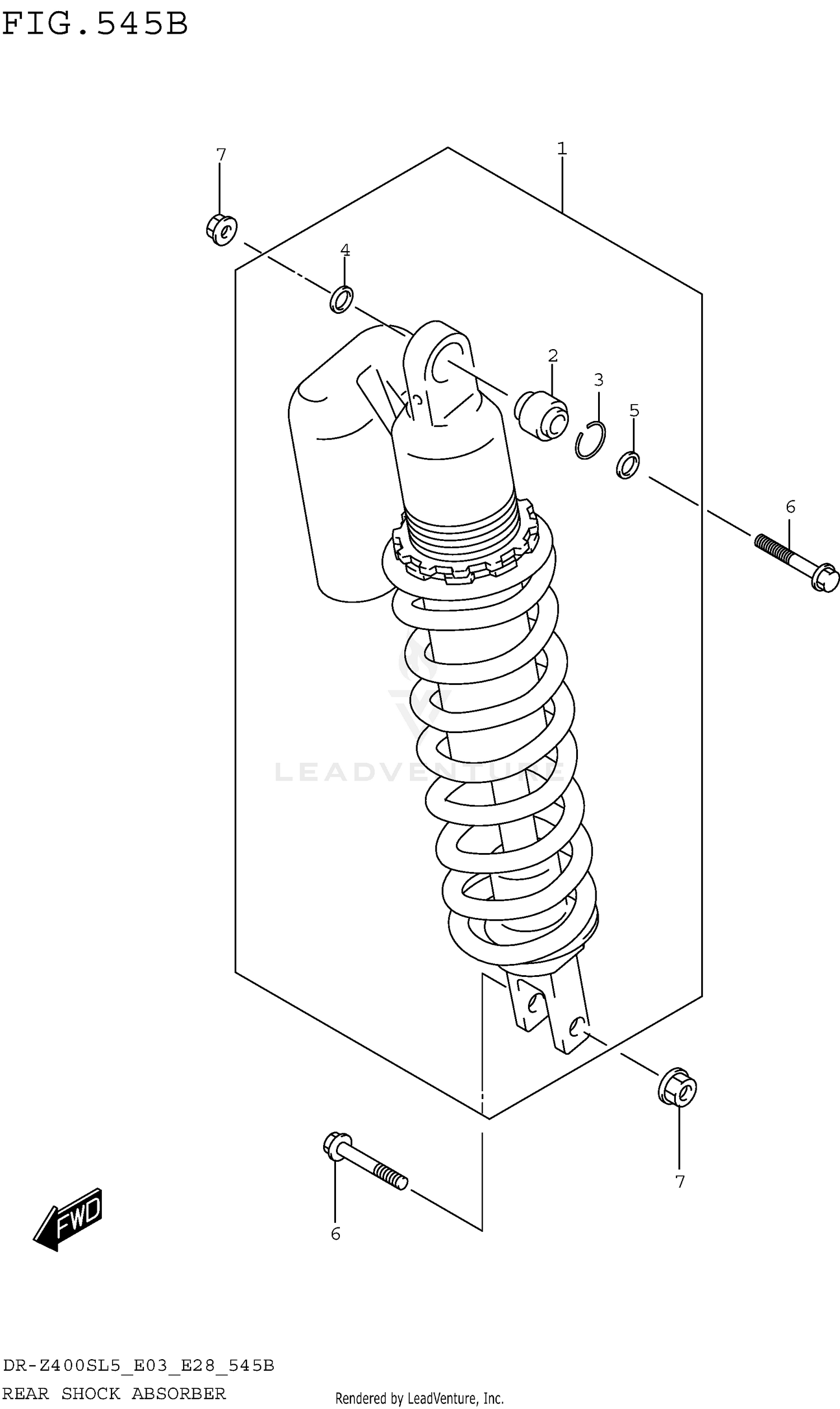 REAR SHOCK ABSORBER (DR-Z400SL5 E28)