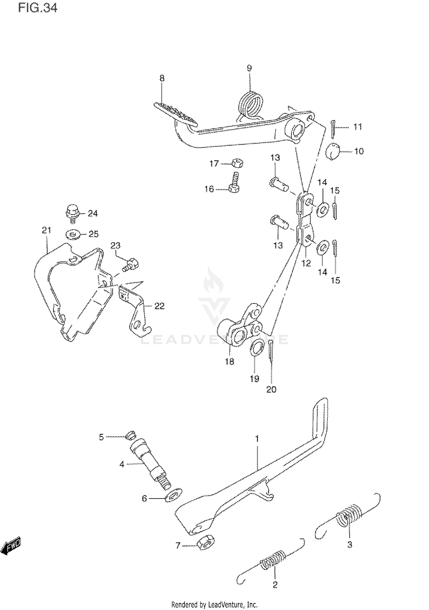 PROP STAND - REAR BRAKE