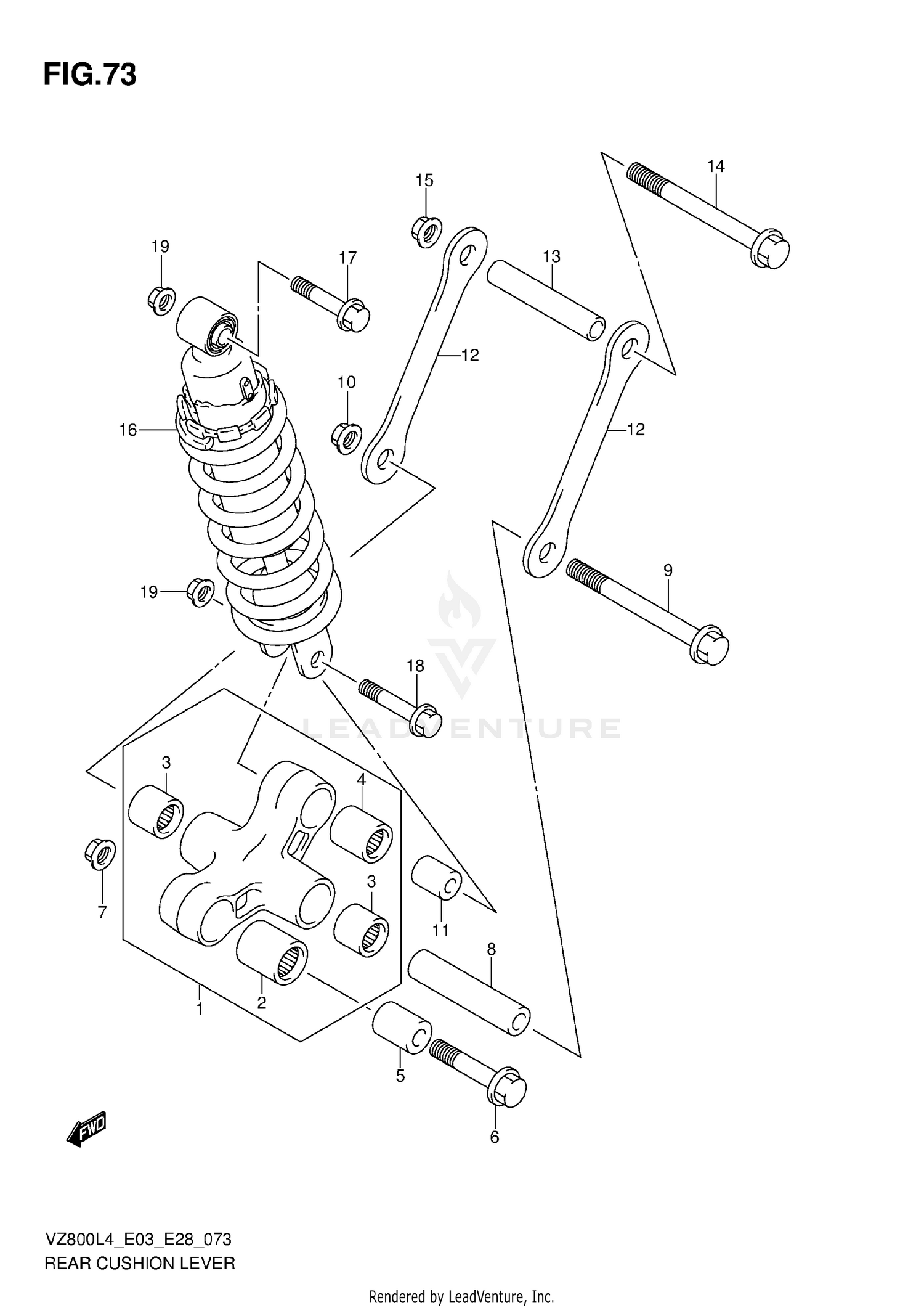 REAR CUSHION LEVER (VZ800L4 E33)