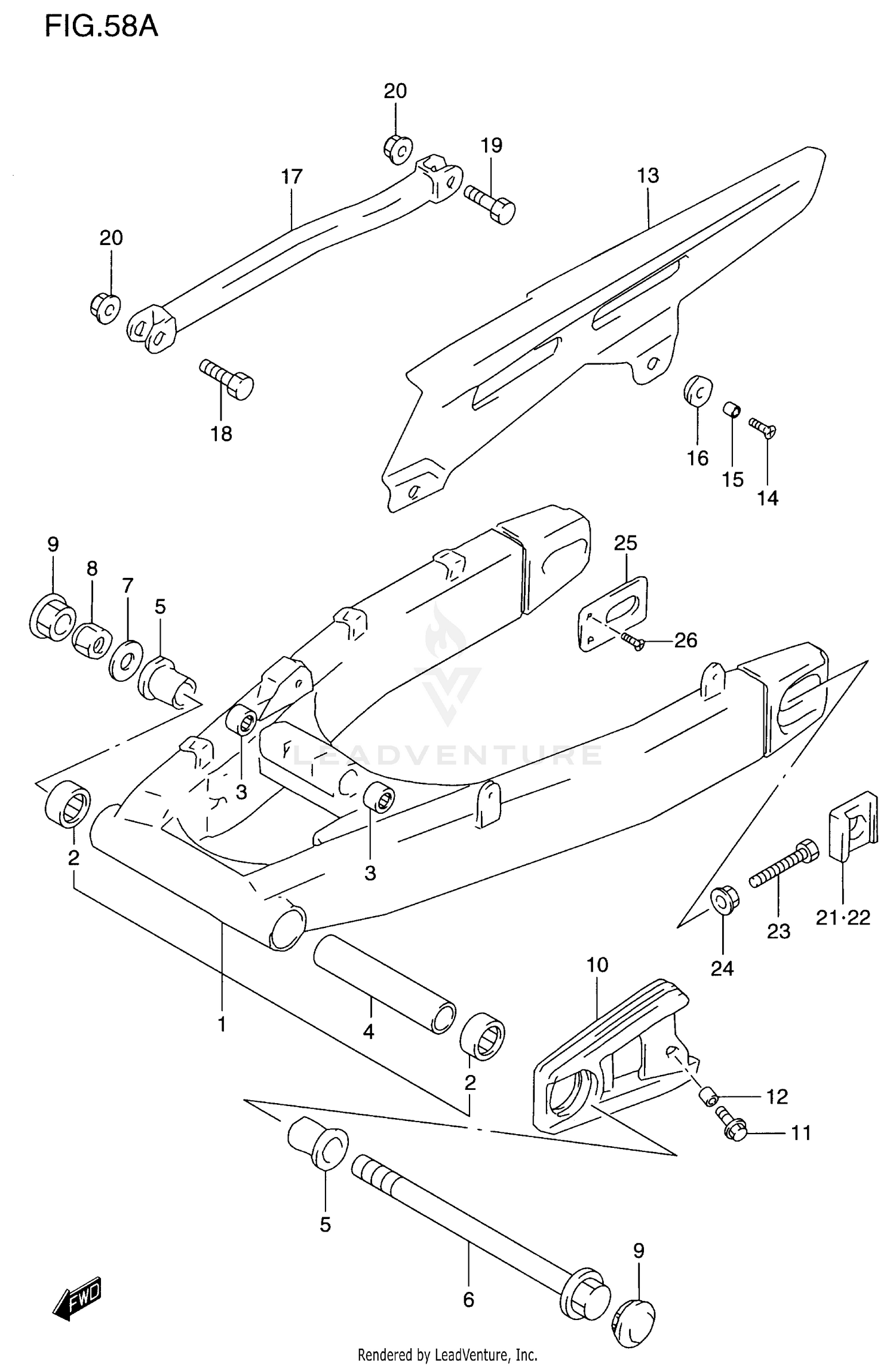 REAR SWINGING ARM (GSF1200SAV)