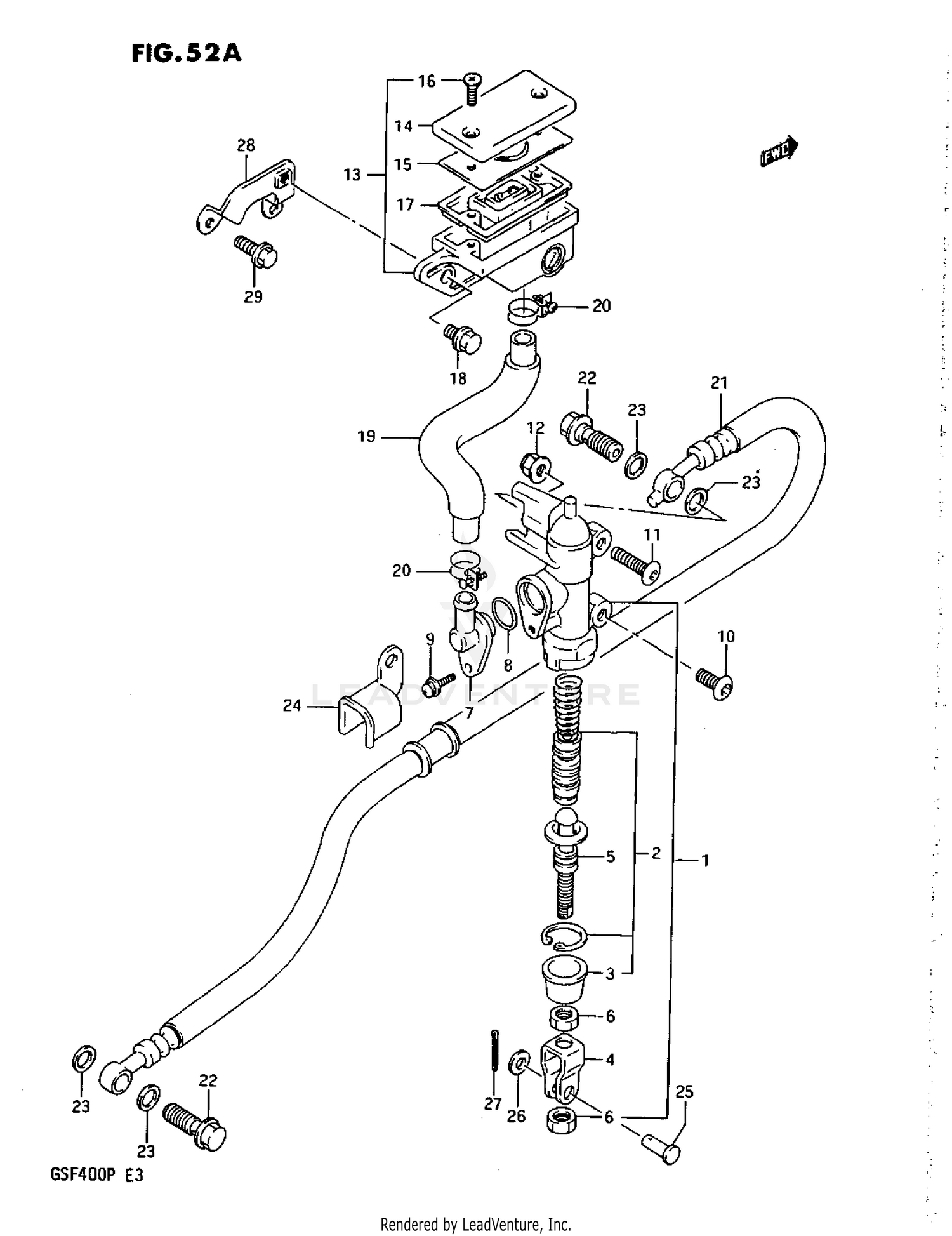 REAR MASTER CYLINDER (P)