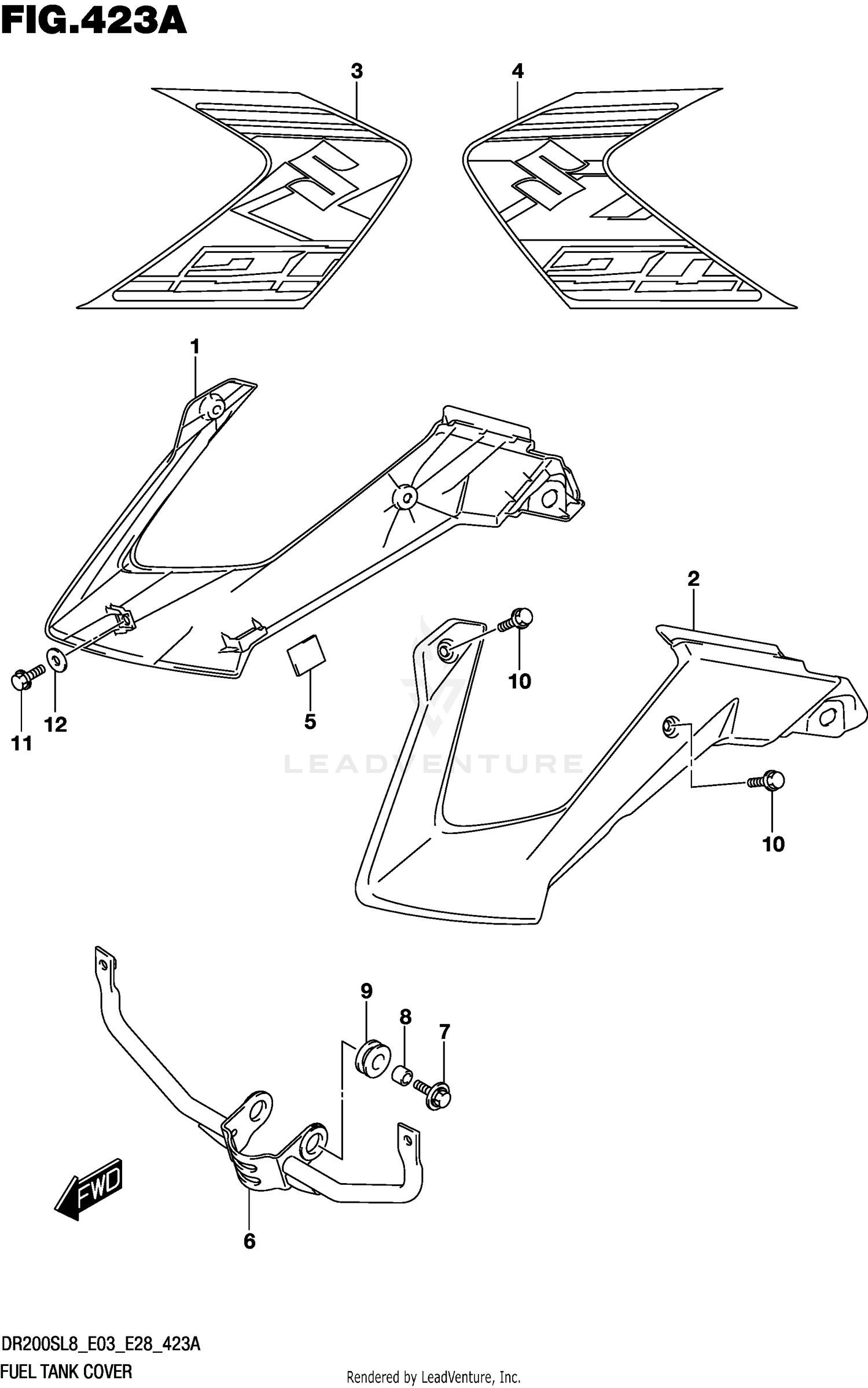 FUEL TANK COVER (30H)