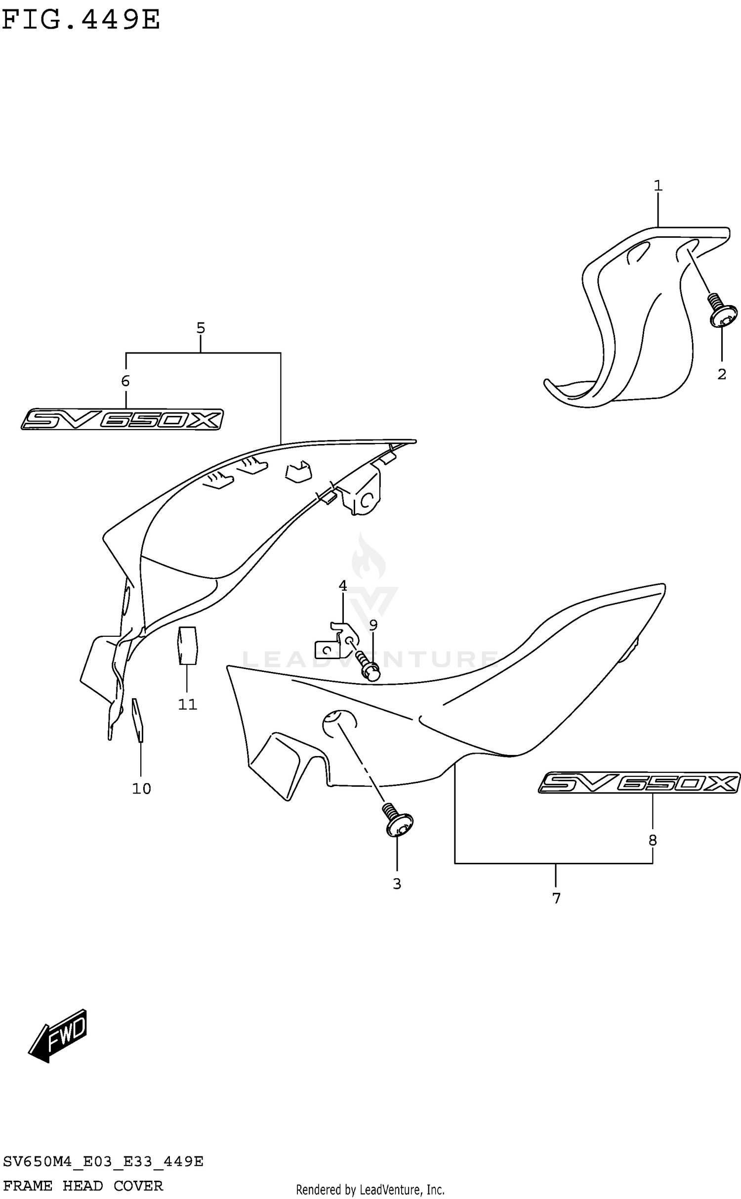 FRAME HEAD COVER (SV650XAM4 E28)