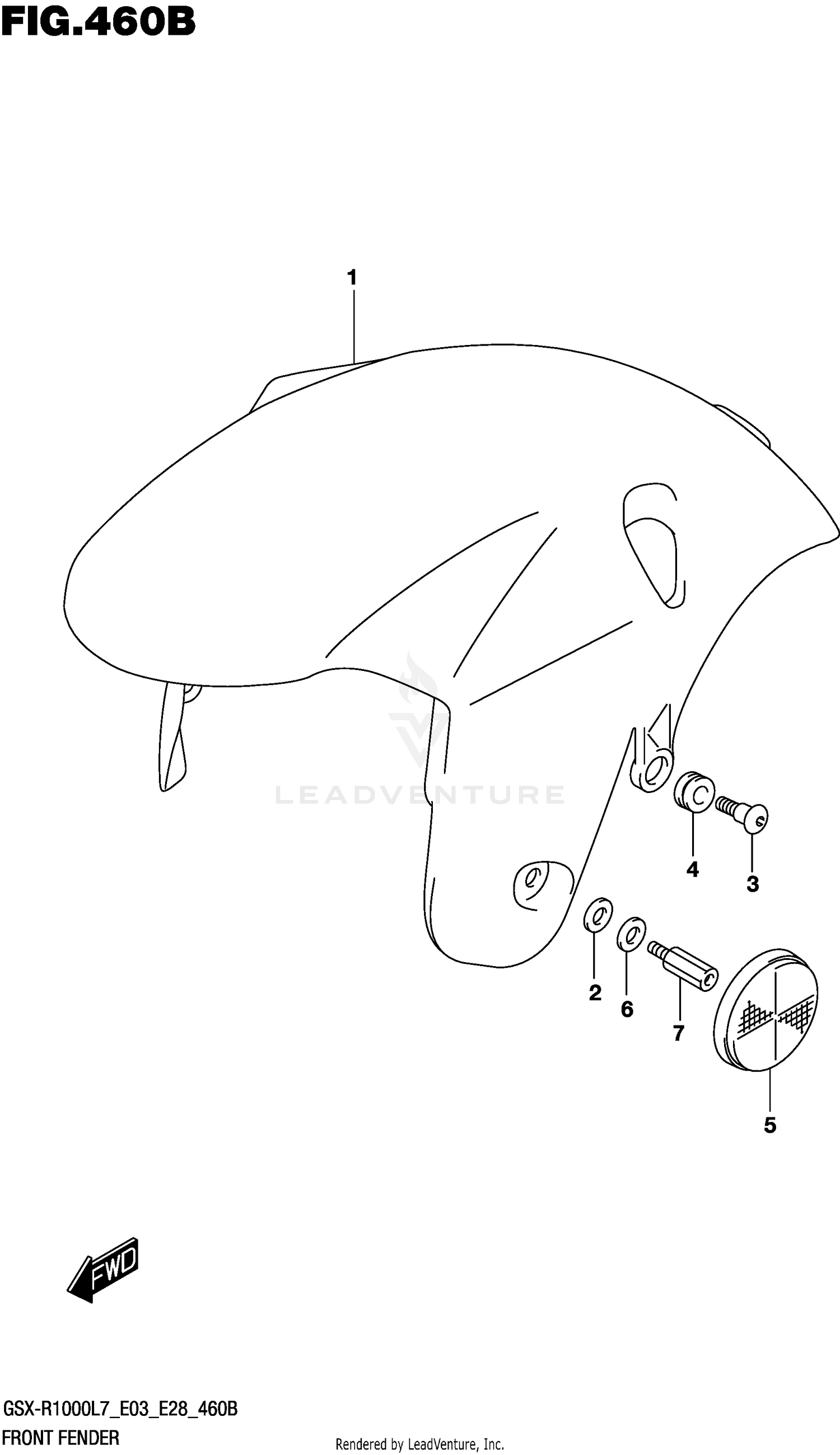 FRONT FENDER (GSX-R1000L7 E28)