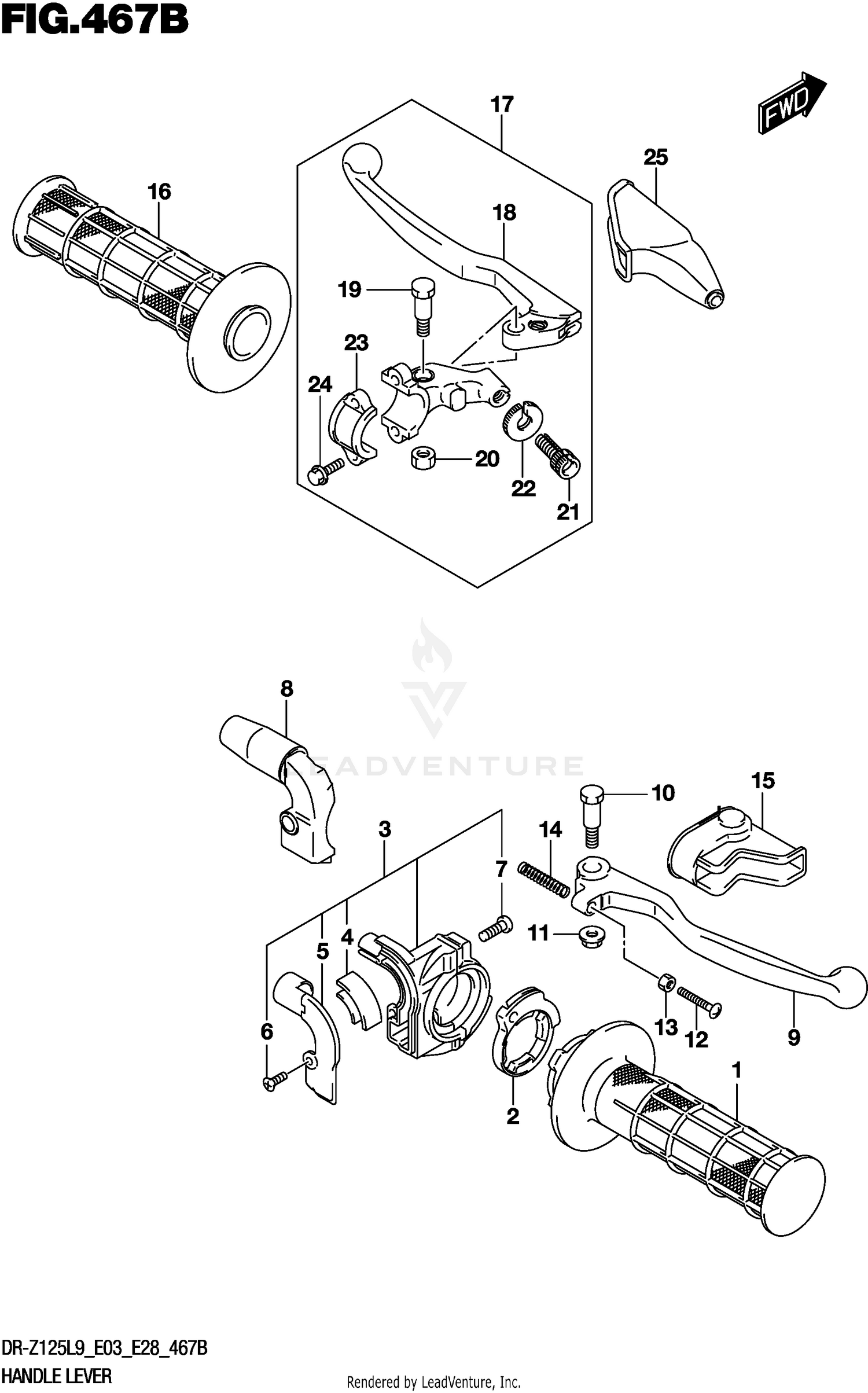 HANDLE LEVER (DR-Z125LL9 E03)