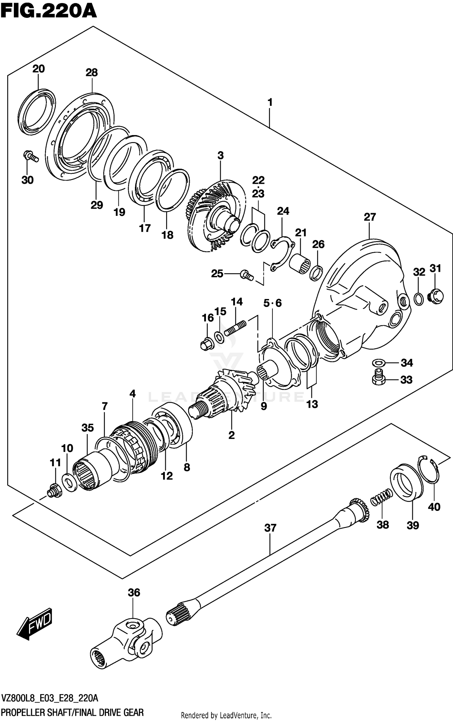 PROPELLER SHAFT/FINAL DRIVE GEAR