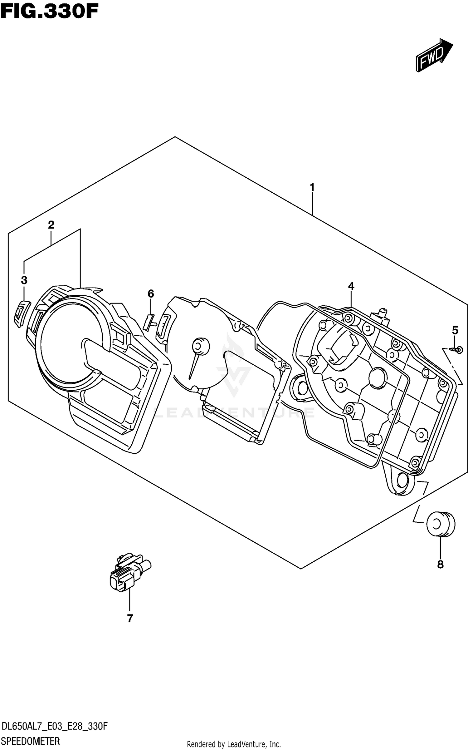 SPEEDOMETER (DL650XAL7 E33)