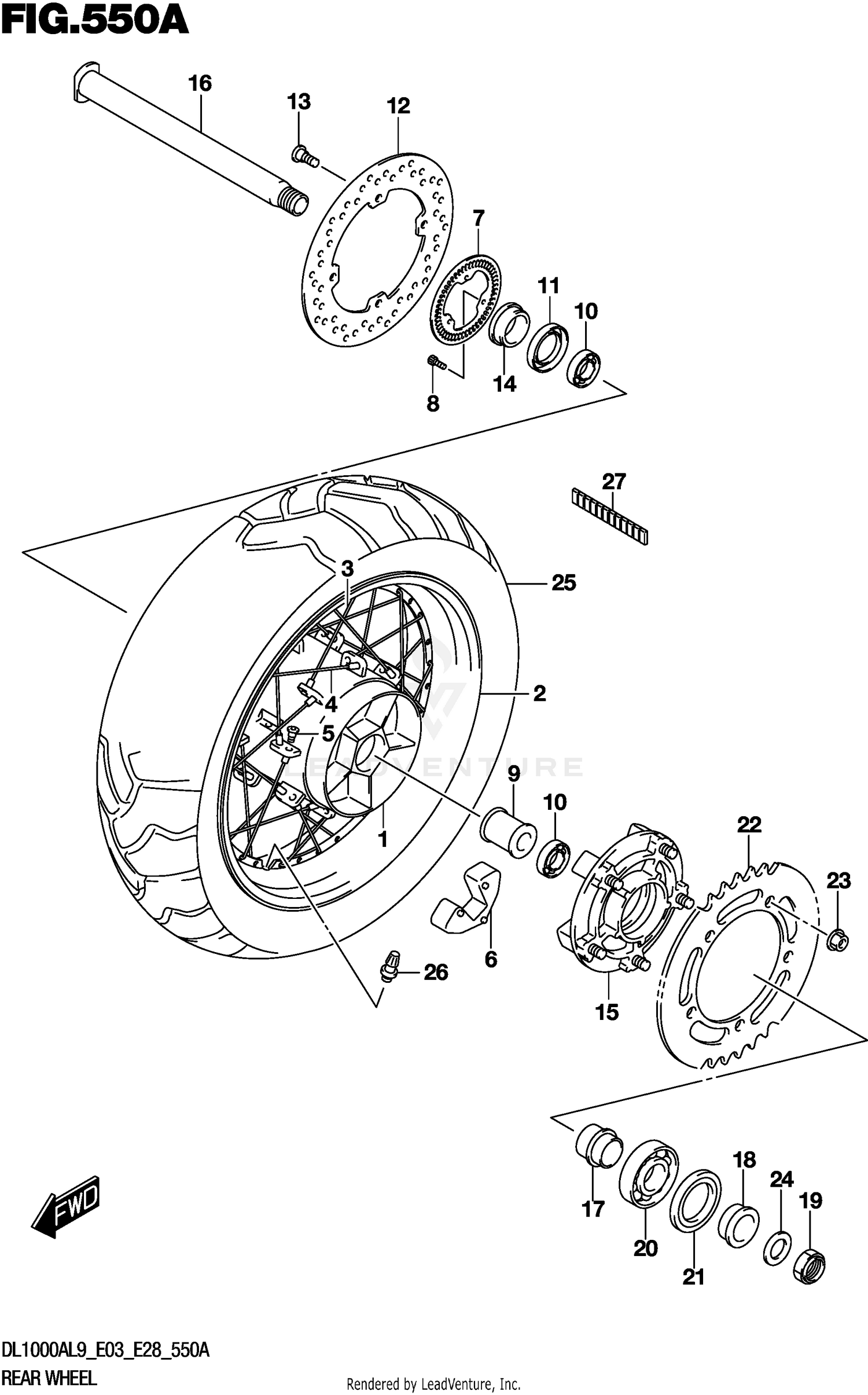 REAR WHEEL (DL1000XAL9 E03)