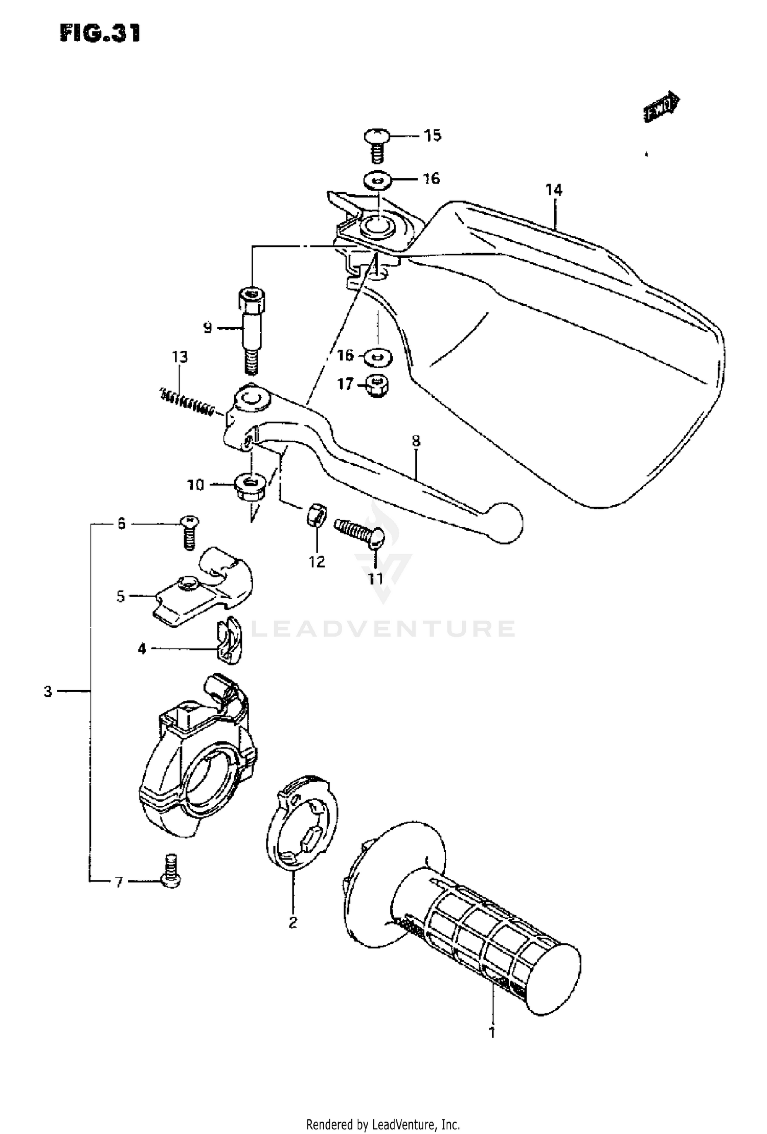 RIGHT KNUCKLE COVER (MODEL K/L/M)