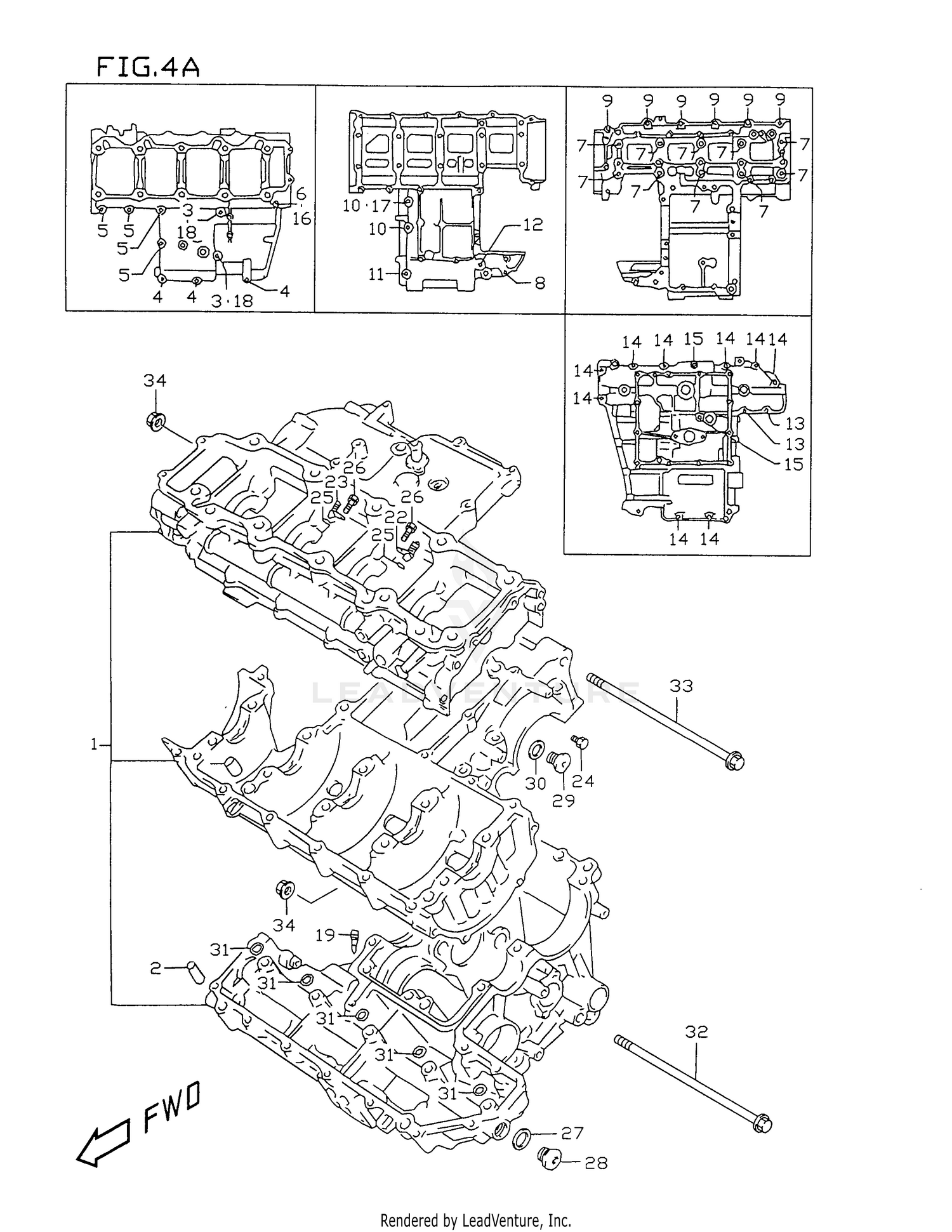 CRANKCASE (MODEL W/X)