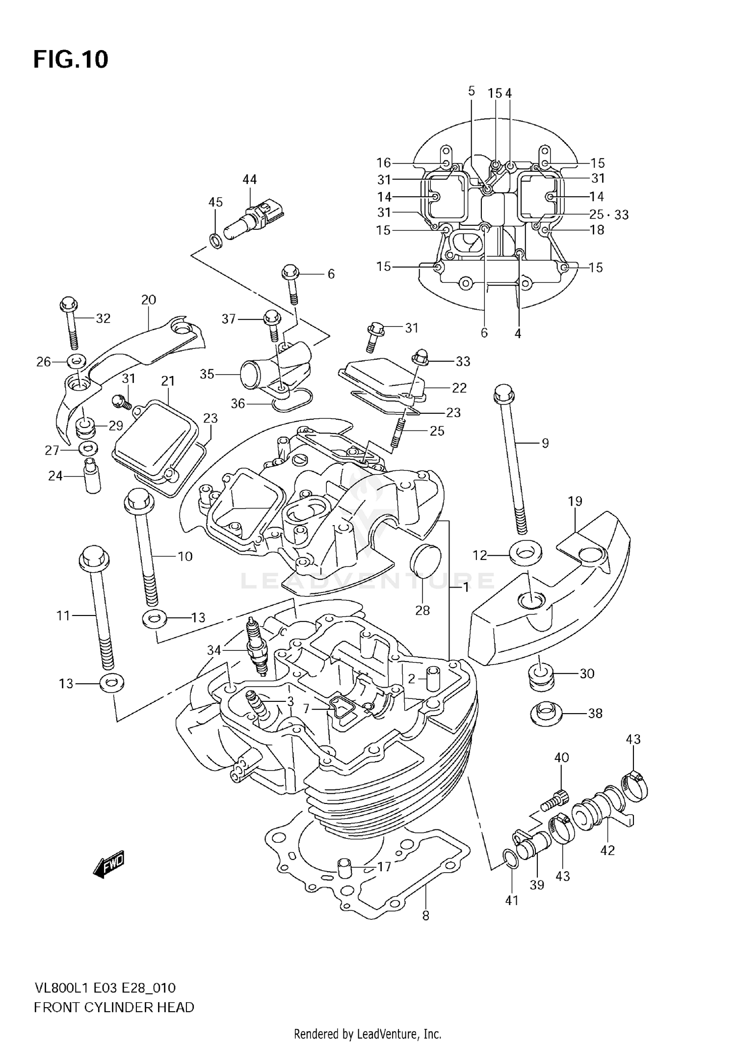 FRONT CYLINDER HEAD (VL800T E33)
