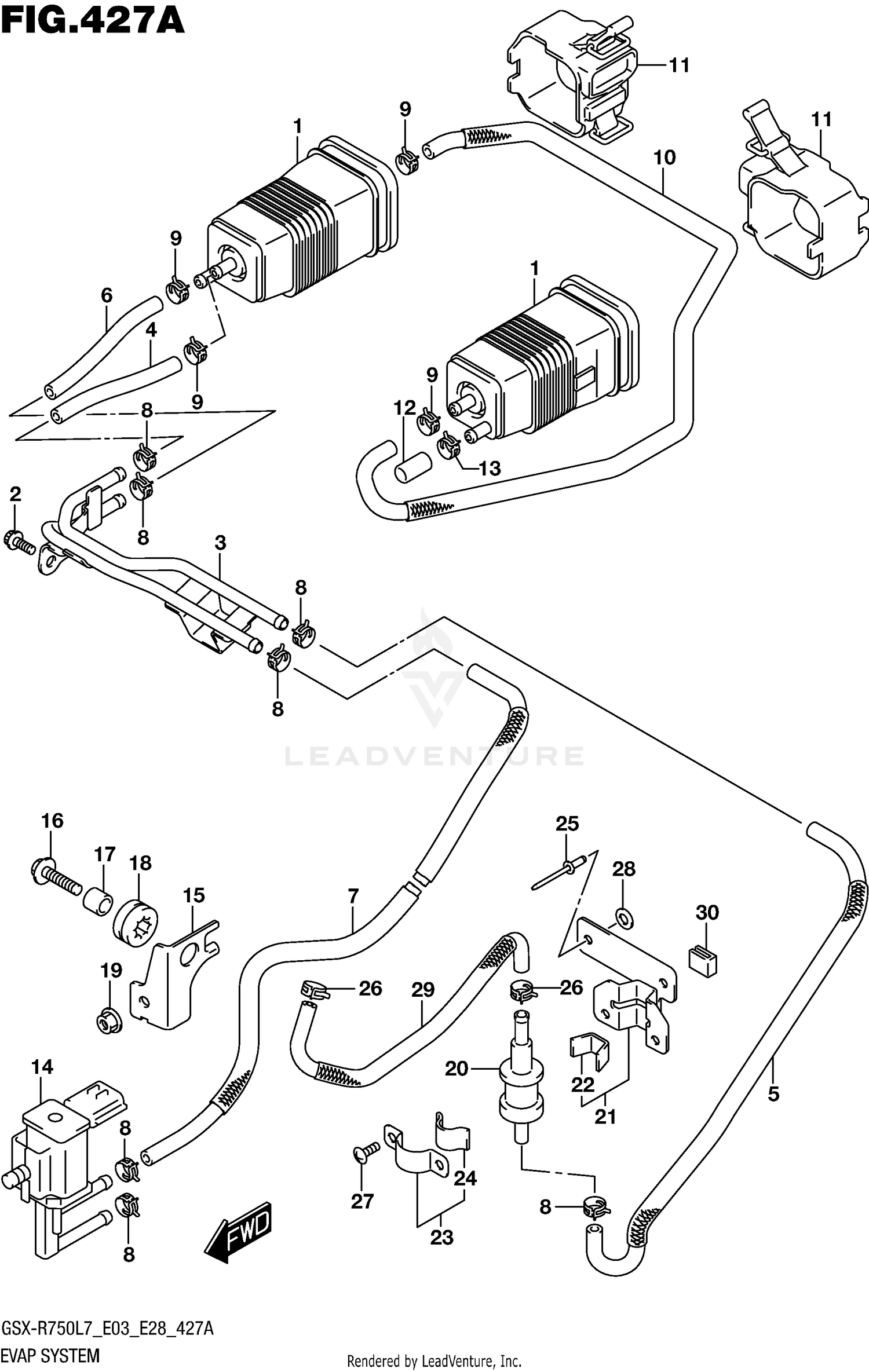 EVAP SYSTEM (GSX-R750L7 E33)