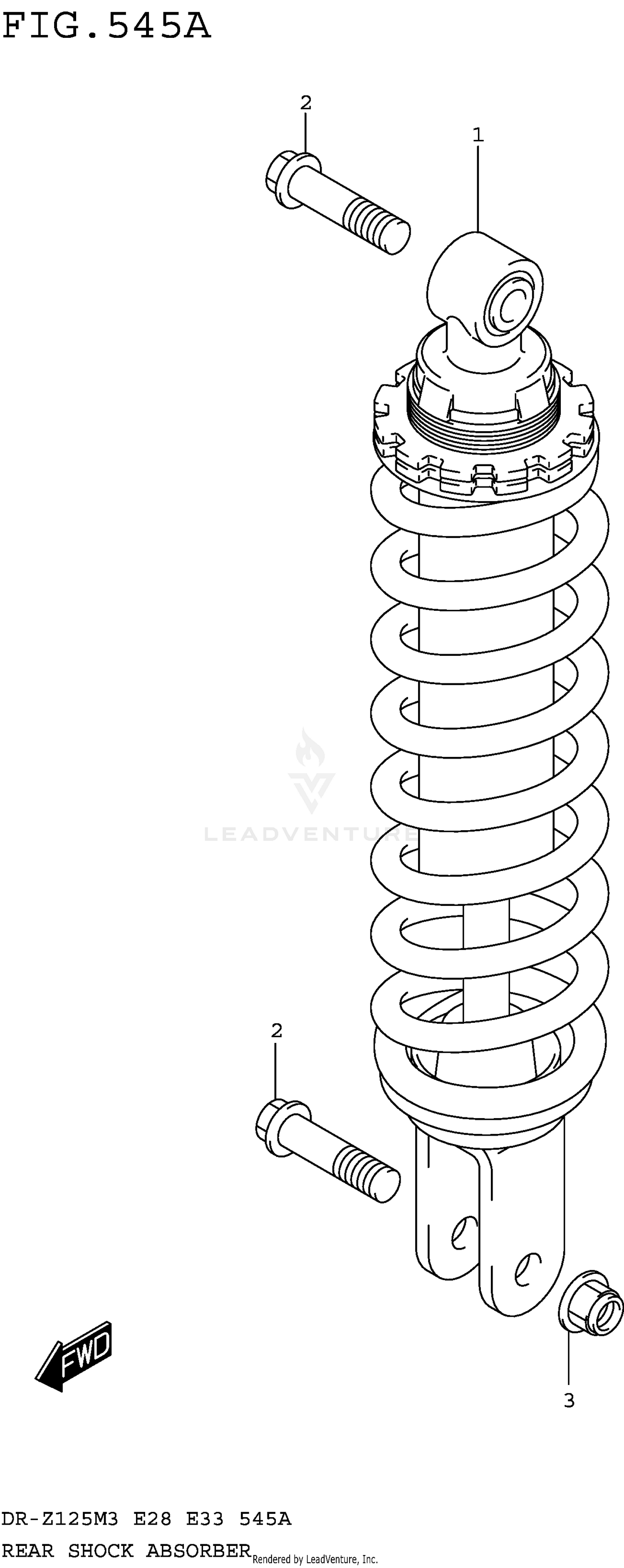 REAR SHOCK ABSORBER (DR-Z125M3E28)