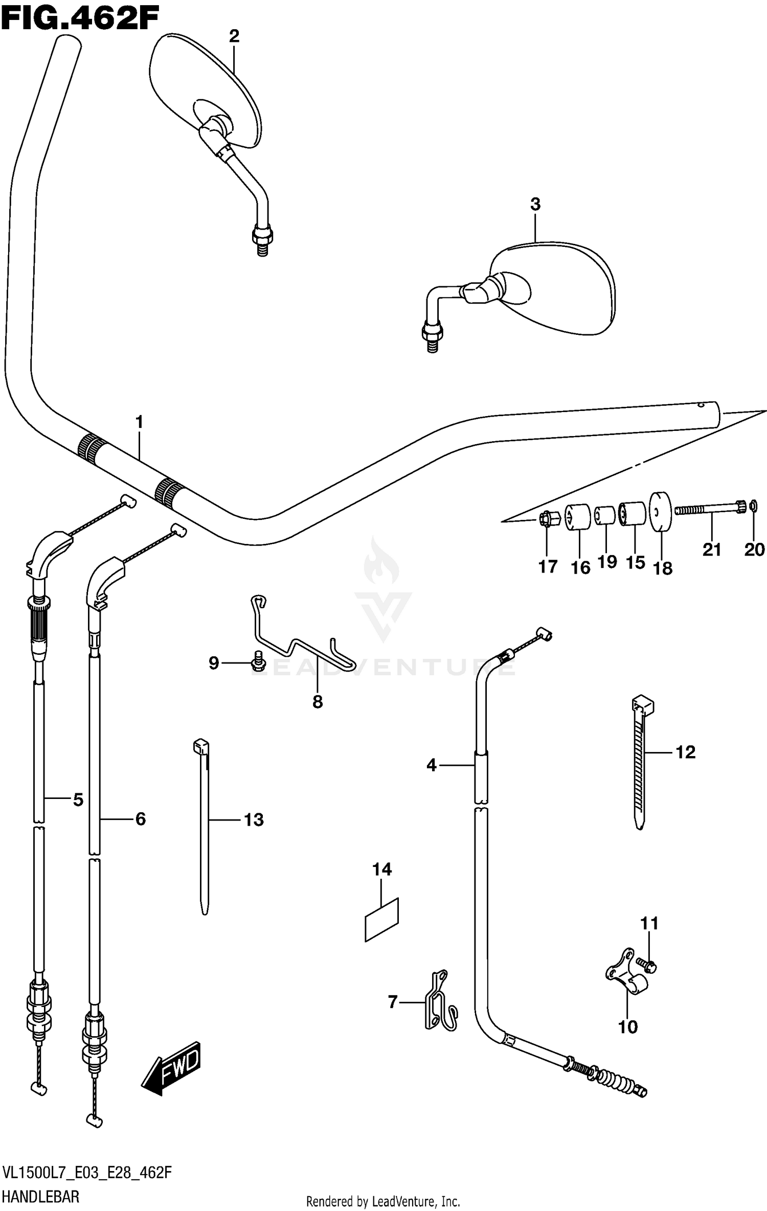 HANDLEBAR (VL1500TL7 E28)