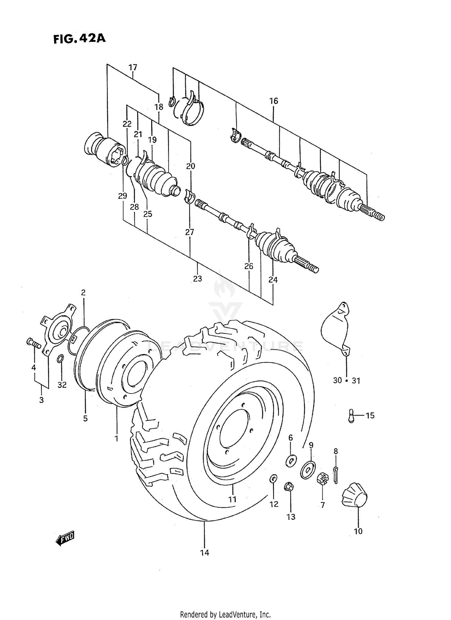FRONT WHEEL (MODEL P/R/S)
