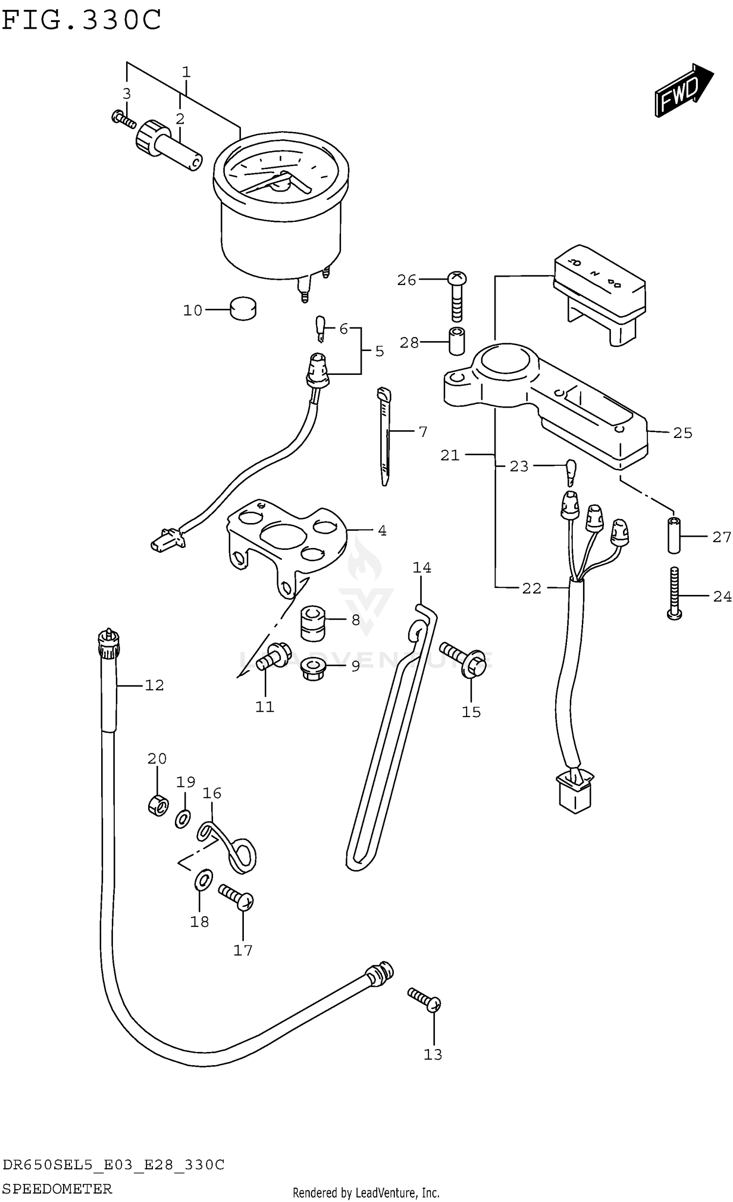 SPEEDOMETER (DR650SEL5 E33)