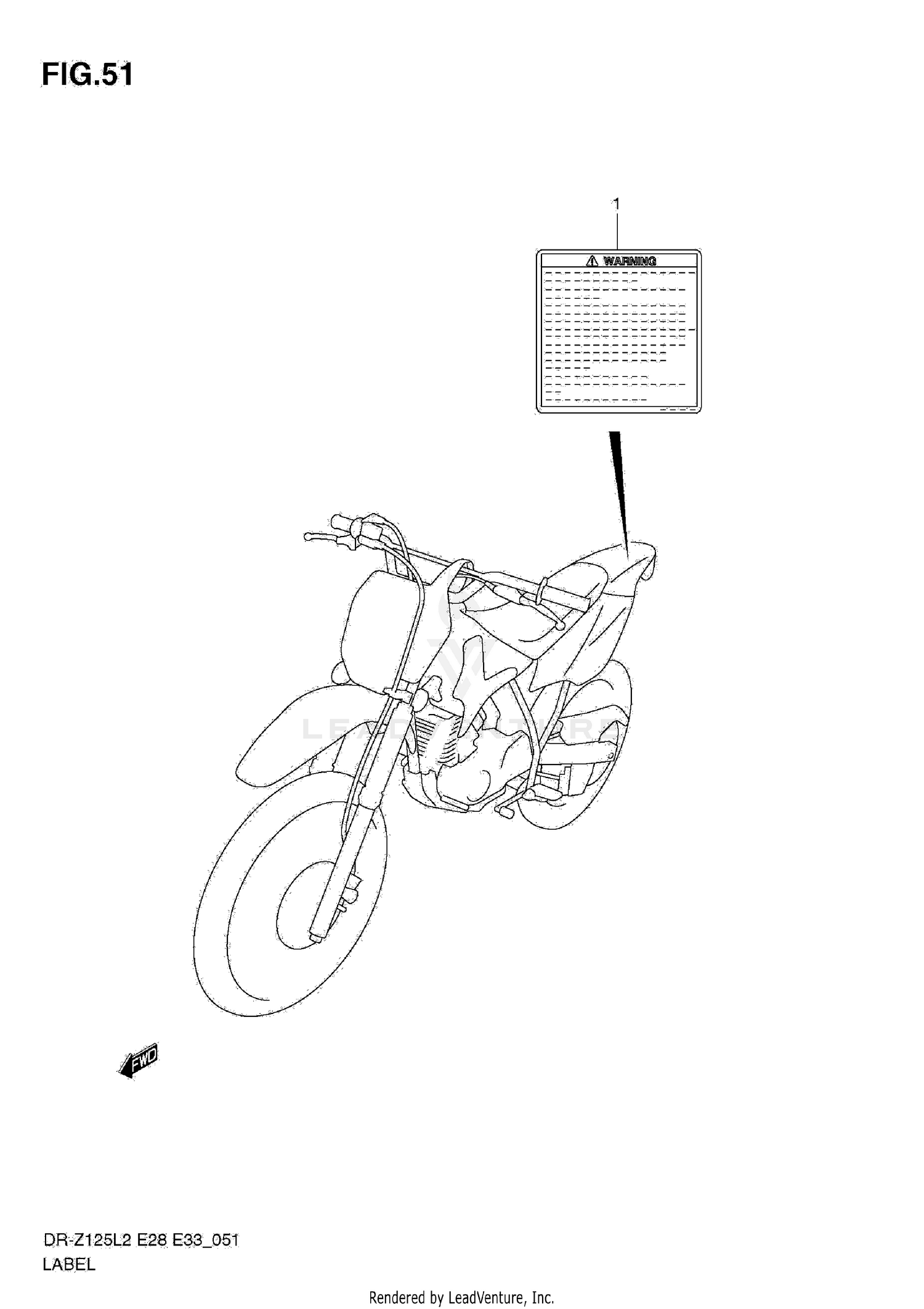 LABEL (DR-Z125L E28)