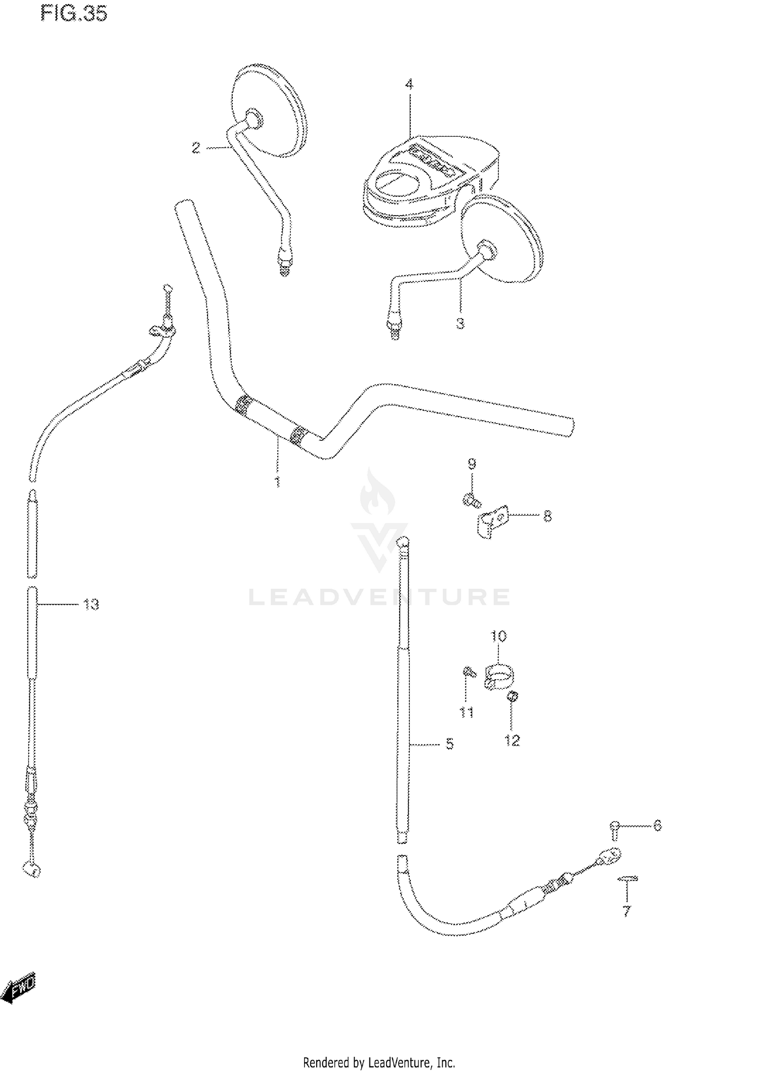 HANDLEBAR - FRONT CABLE