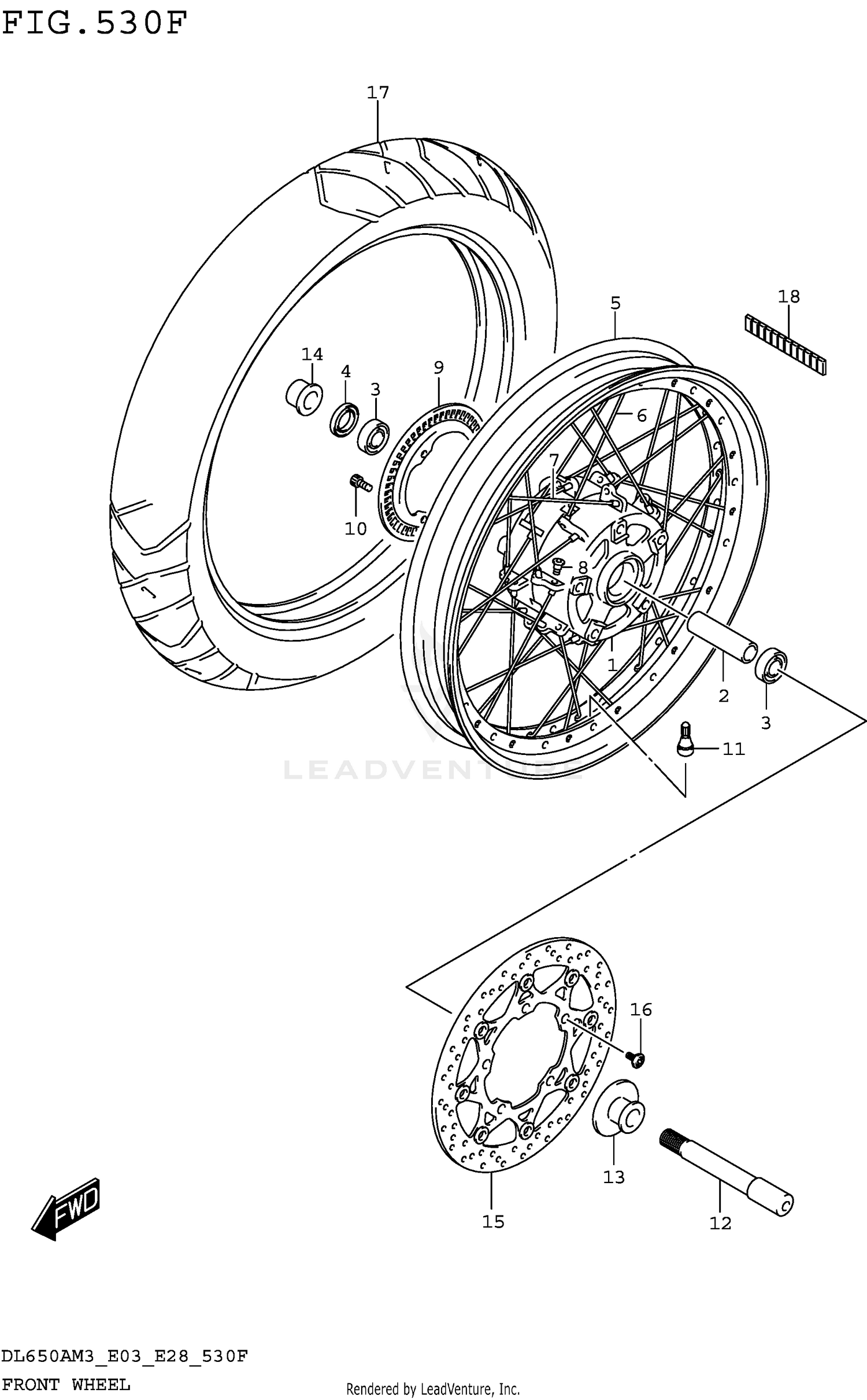 FRONT WHEEL (DL650XAM3E33)