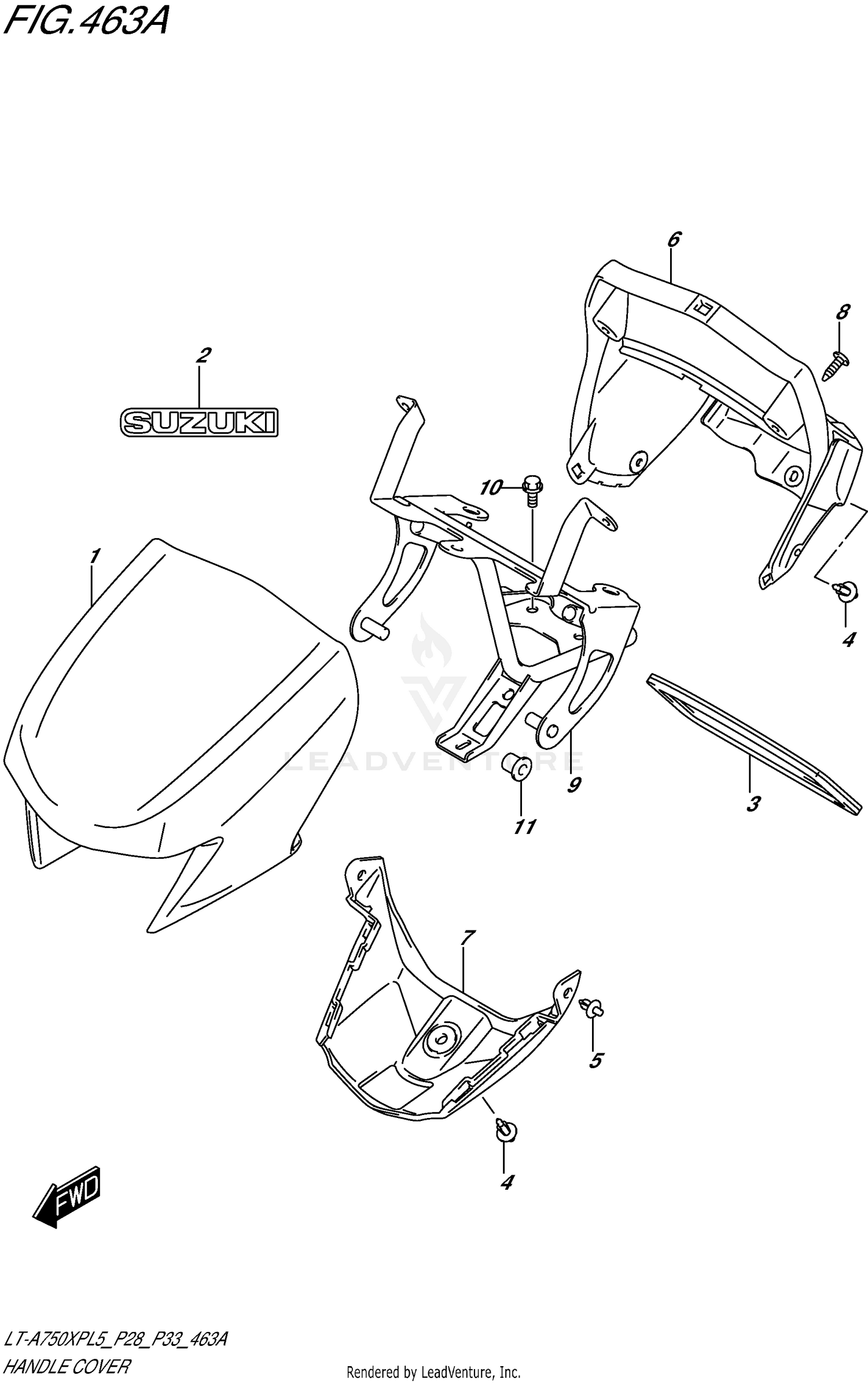 HANDLE COVER (LT-A750XPL5 P28)