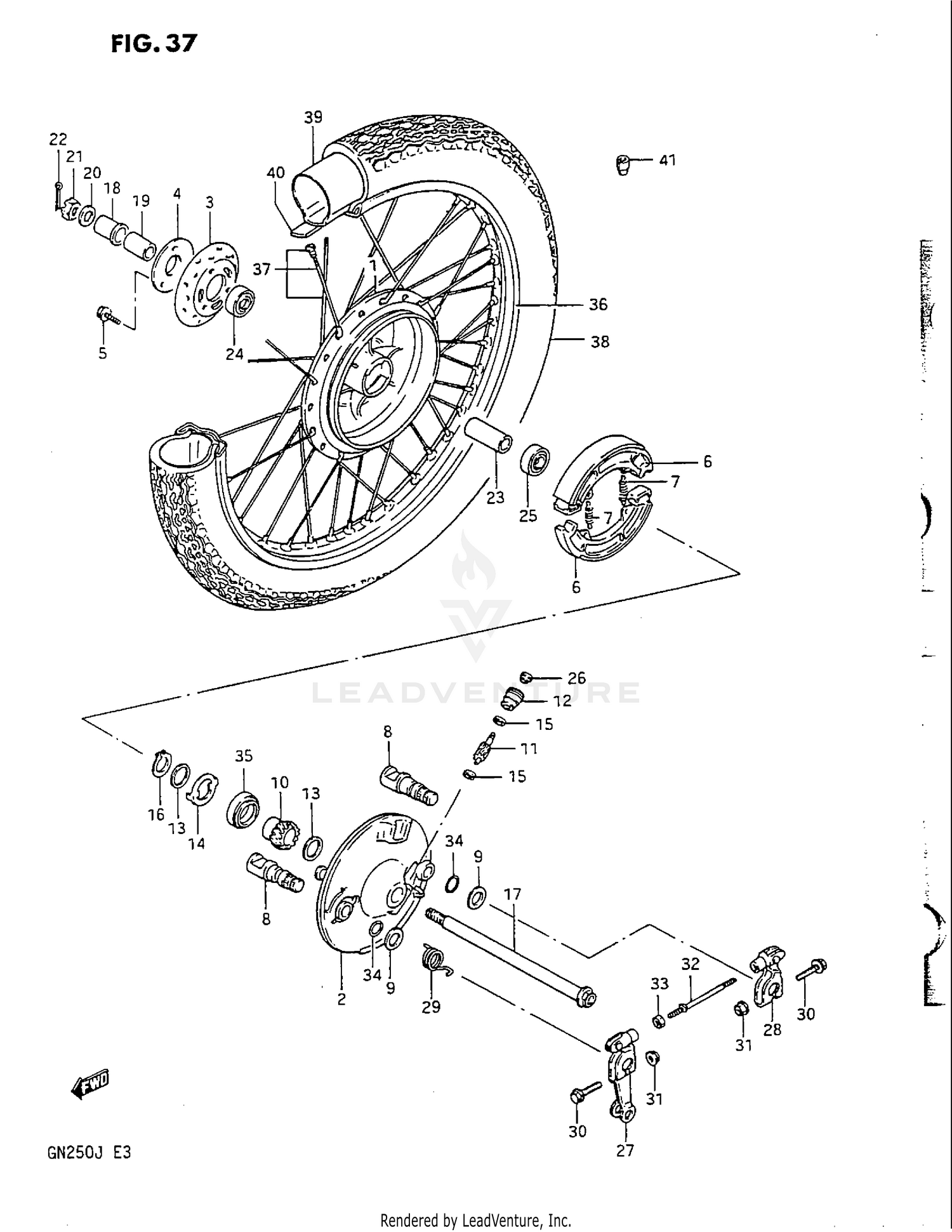 FRONT WHEEL (MODEL F)