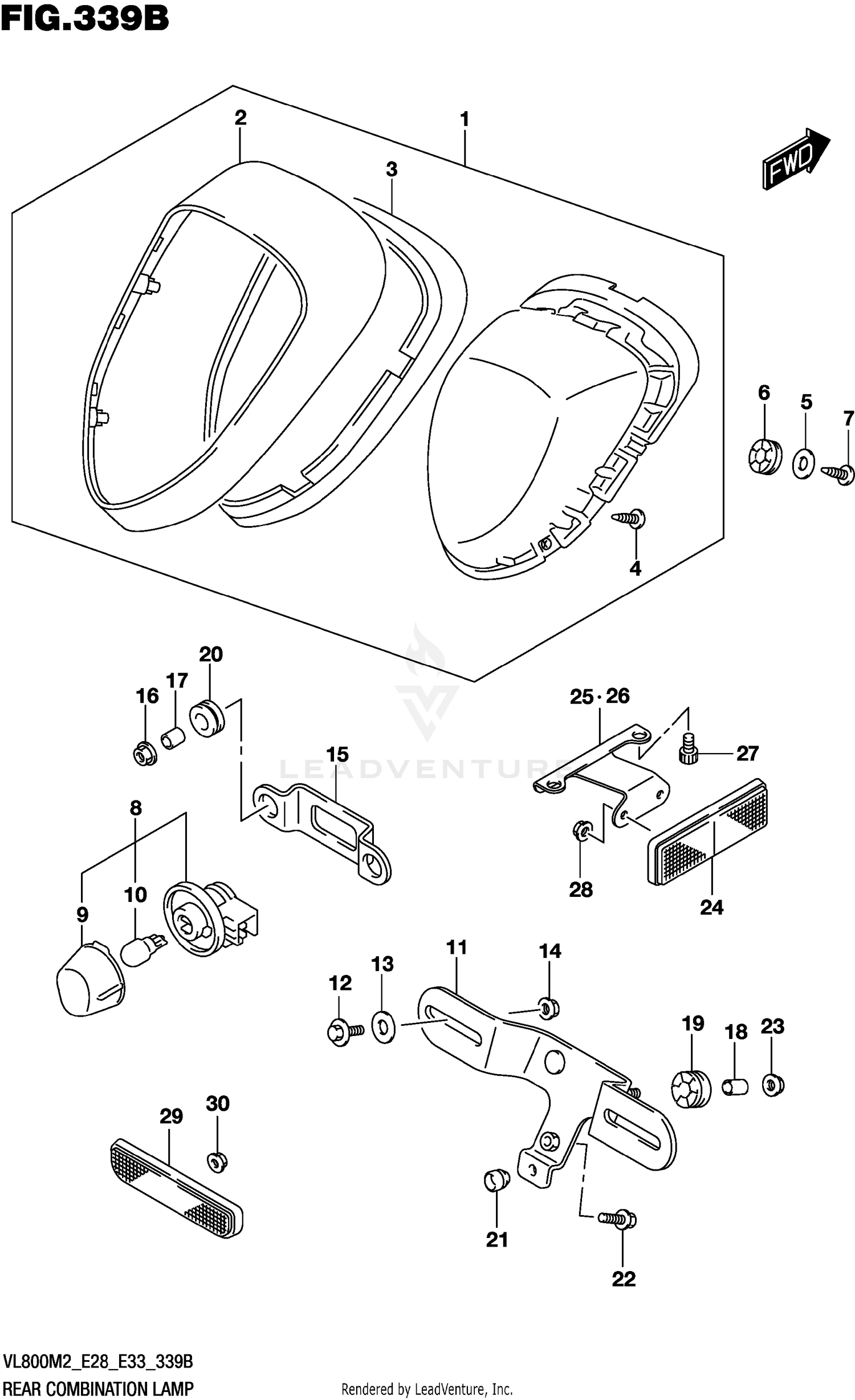 REAR COMBINATION LAMP (E33)