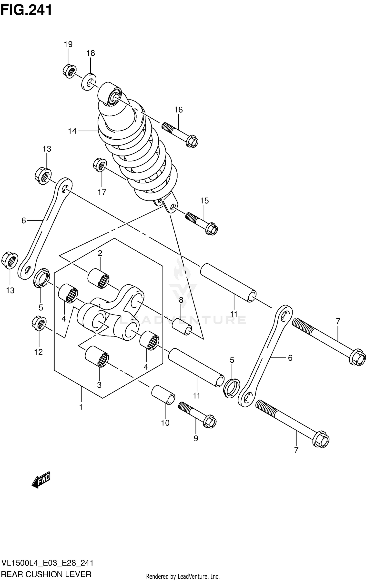 REAR CUSHION LEVER (VL1500L4 E03)