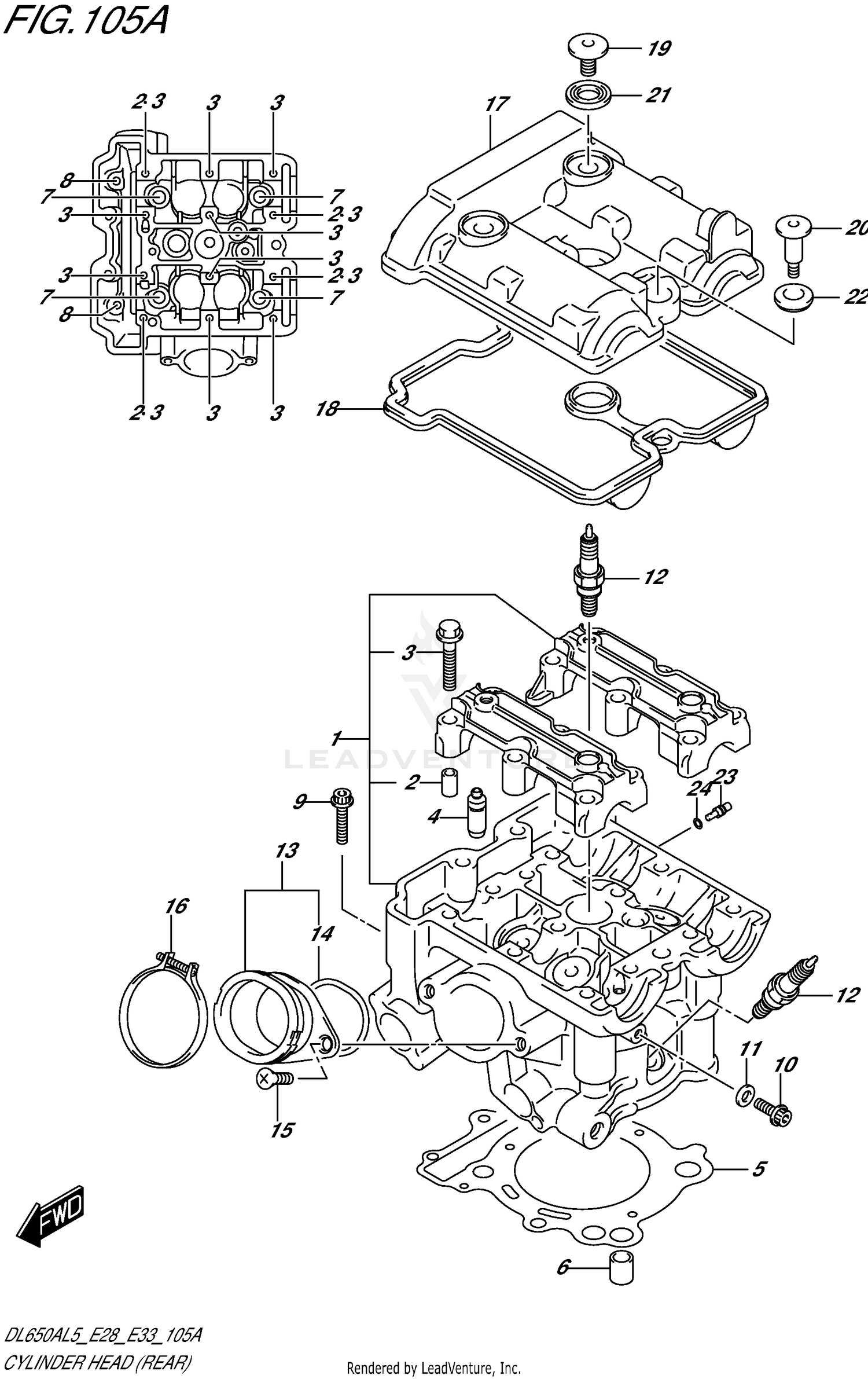 CYLINDER HEAD (REAR)